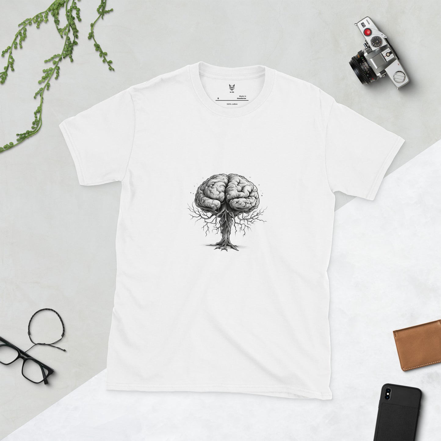 Koszulka unisex z krótkim rękawem „BRAIN” ID: 311 (PREMIUM)