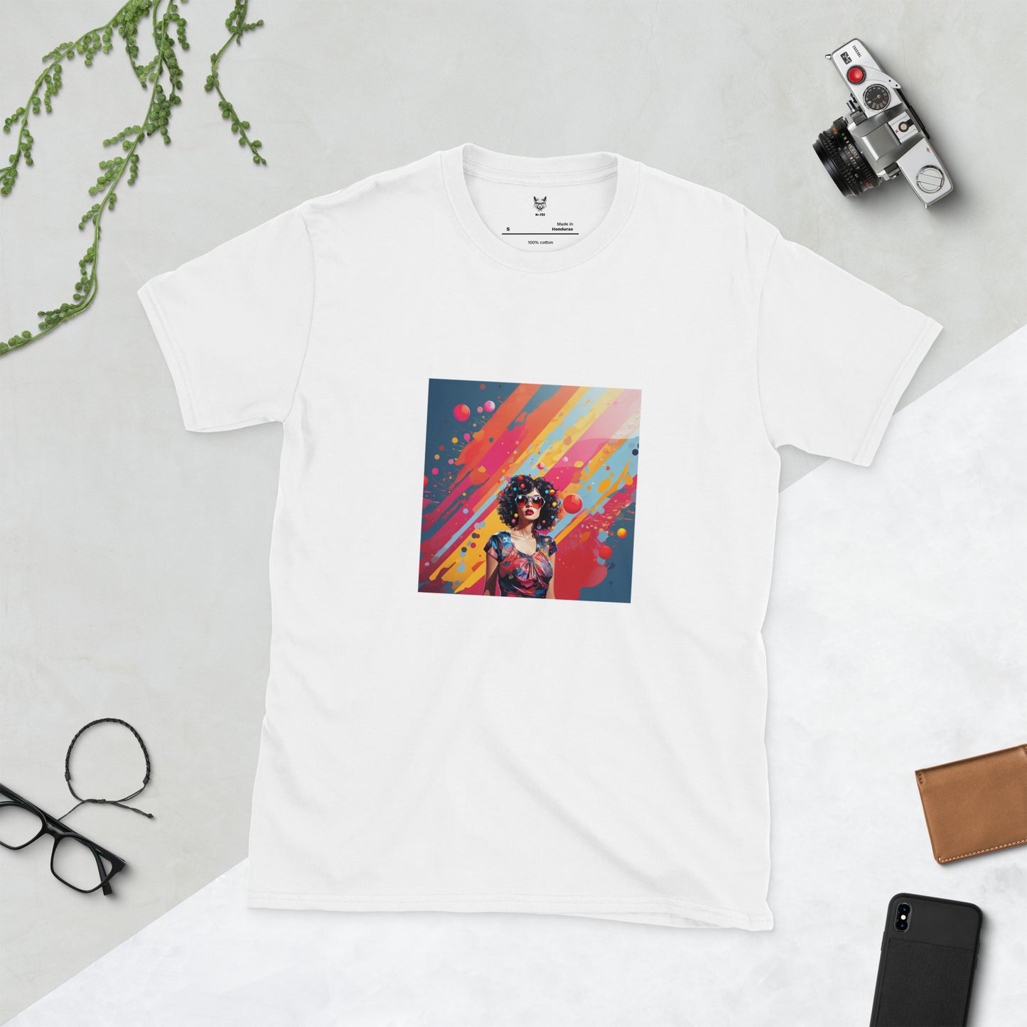 T-shirt unisex z krótkim rękawem „POP ART GIRL” ID: 312 (PREMIUM)