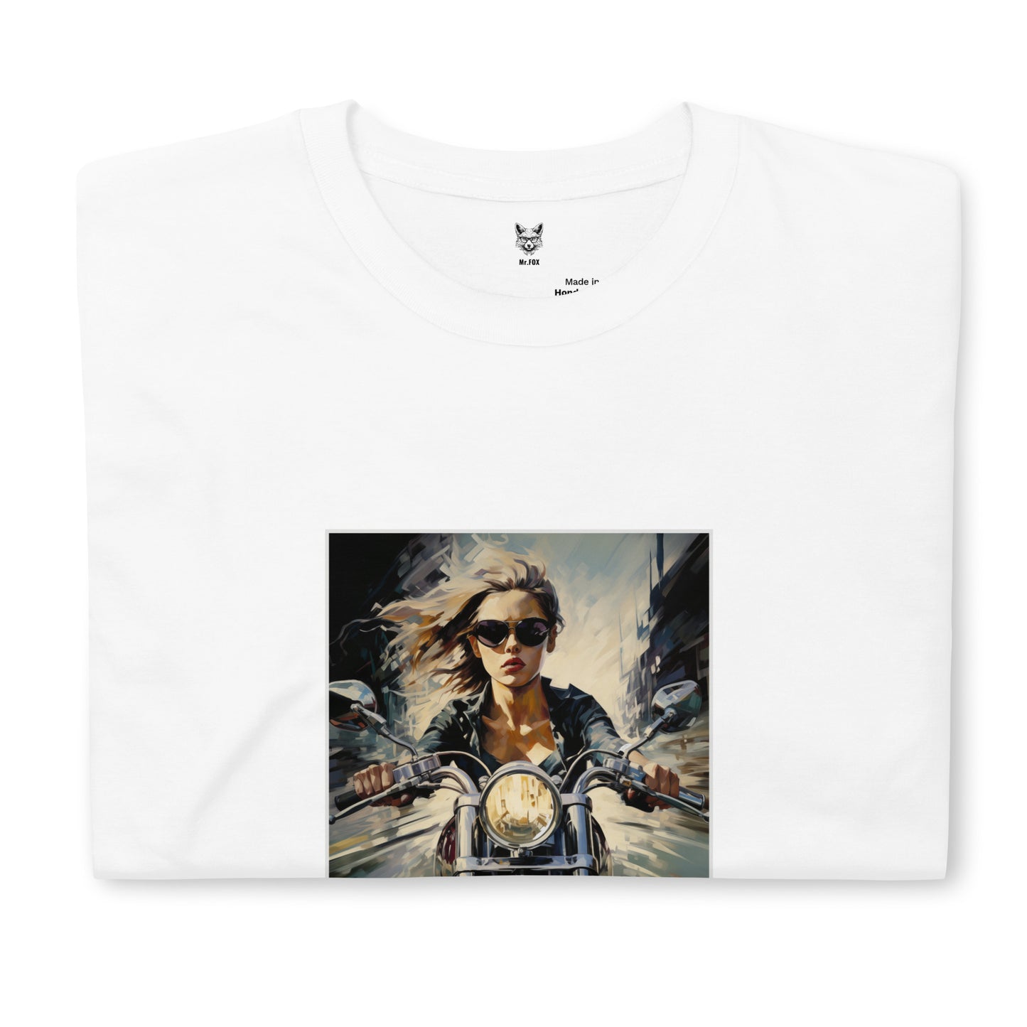 Short-Sleeve Unisex T-Shirt "BIKER GIRL" ID: 322 (PREMIUM)