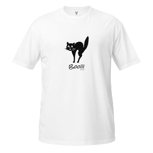 T-Shirt unisex z krótkim rękawem „CZARNY KOT” ID: 334 (PREMIUM)