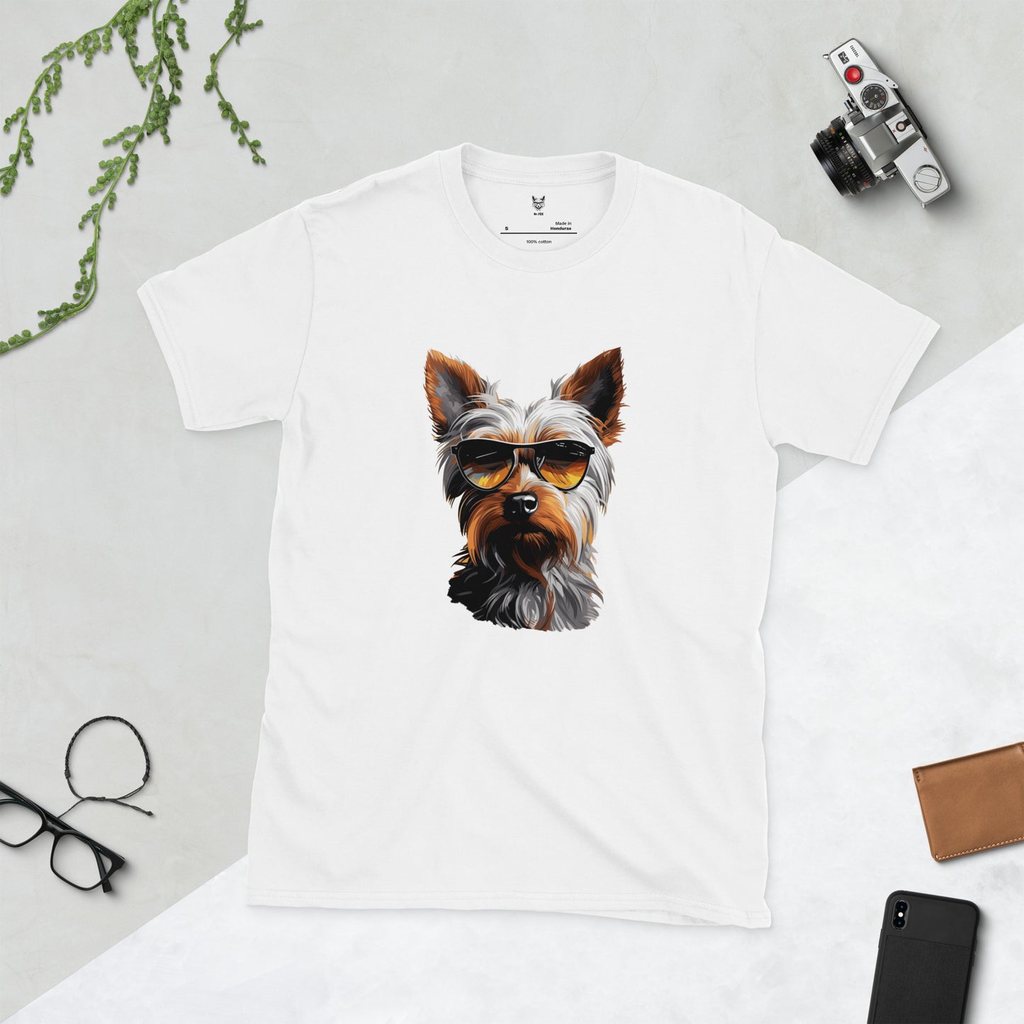 Koszulka unisex z krótkim rękawem „YORKIE” id: 22 (PREMIUM)