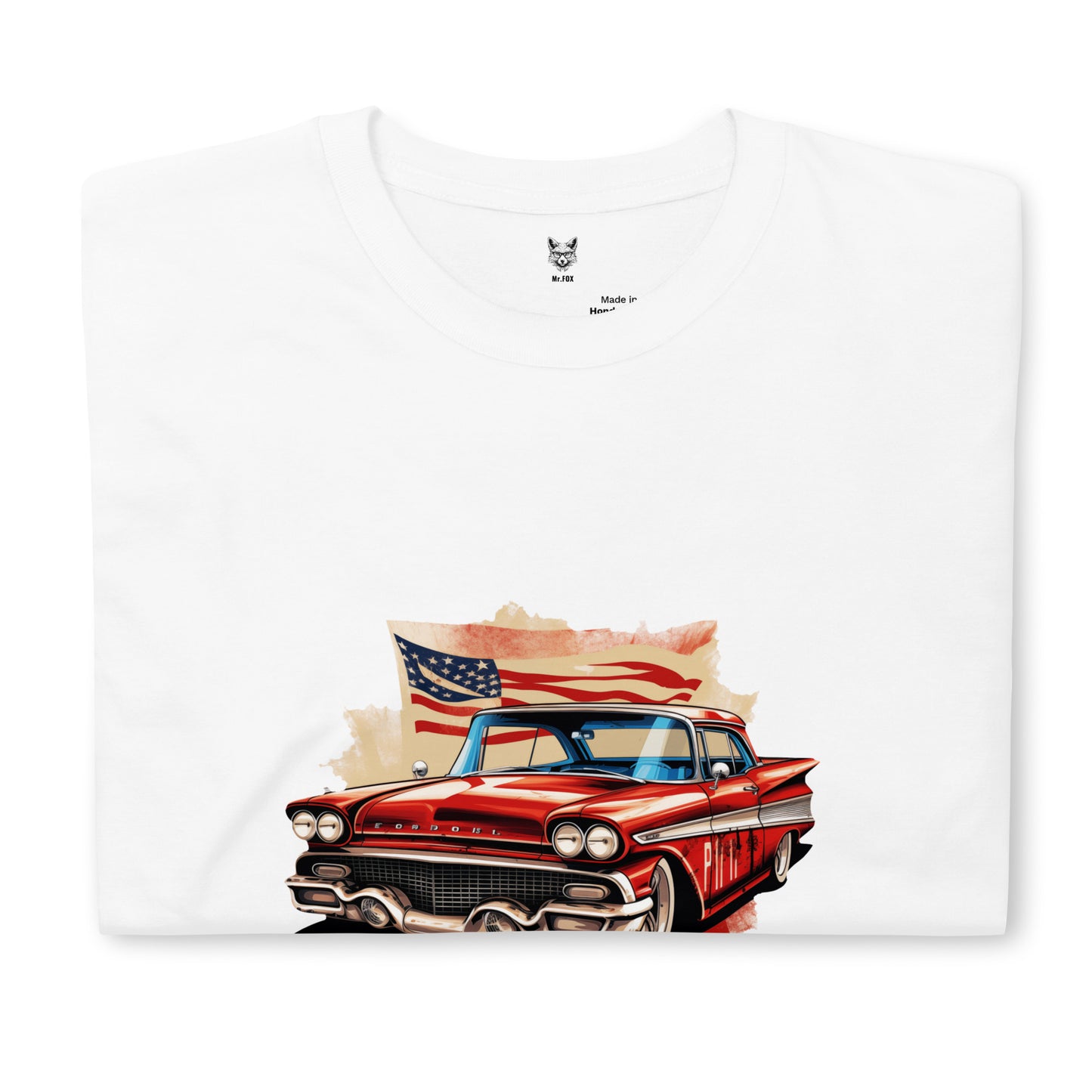 Koszulka unisex z krótkim rękawem „RETRO CAR” id: 24 (PREMIUM)