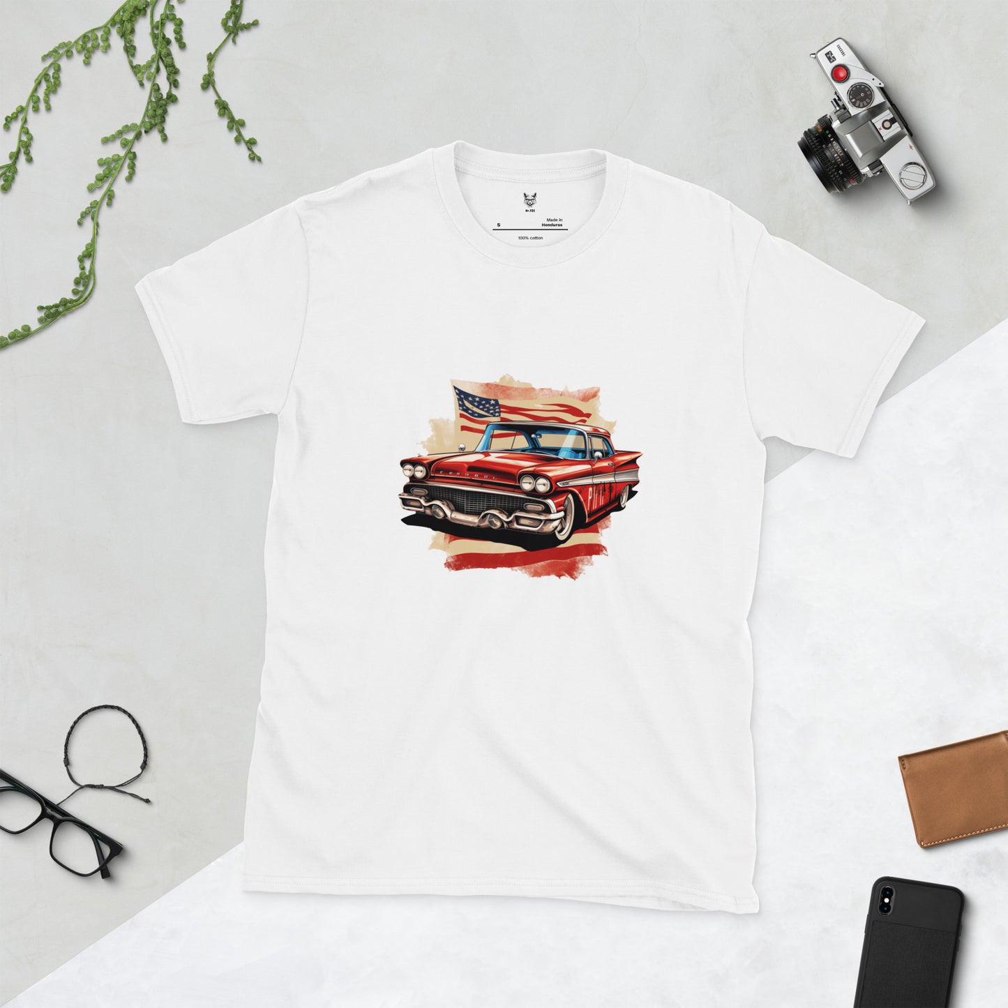 Футболка унисекс с коротким рукавом "RETRO CAR" id: 24 (ПРЕМИУМ)