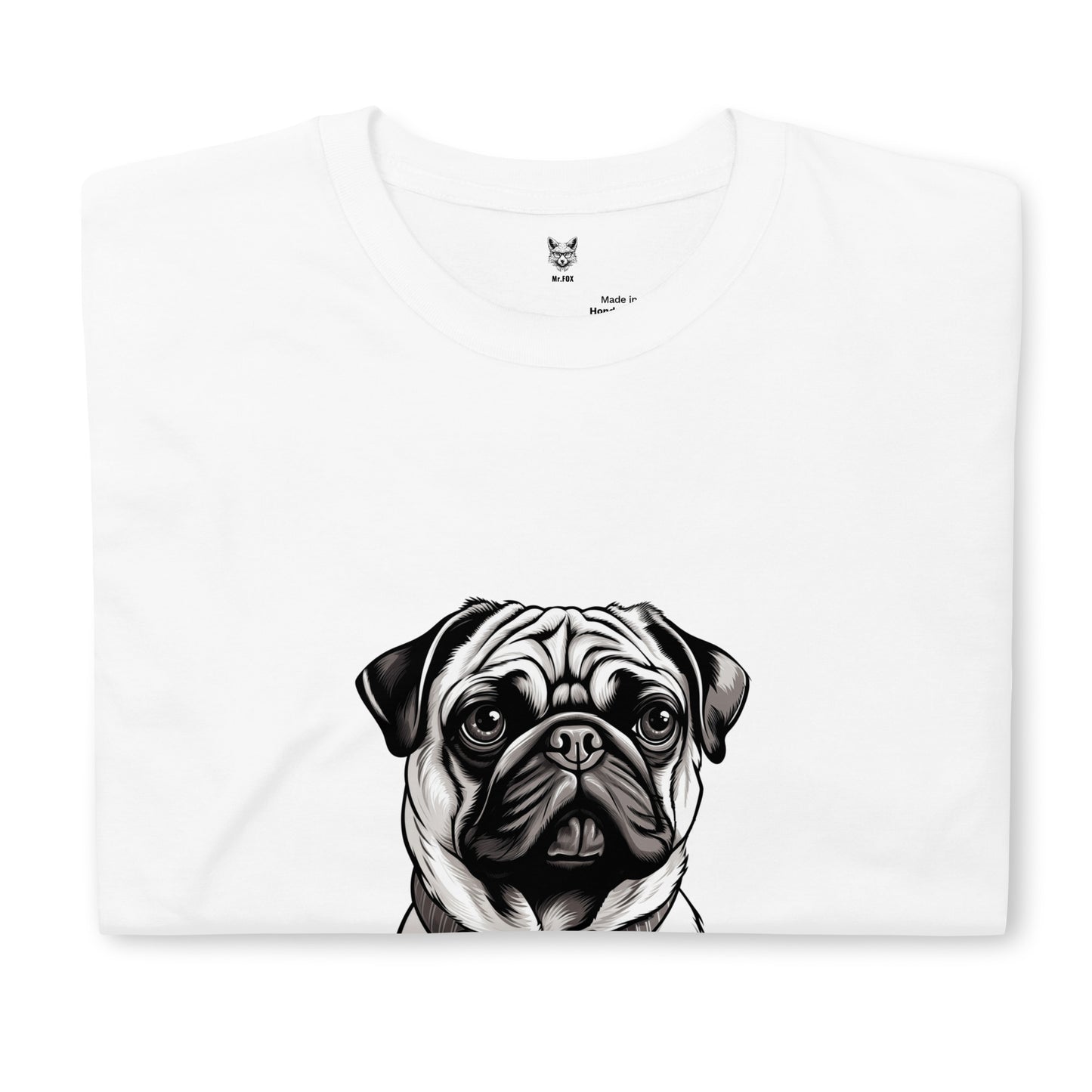 Футболка унисекс с коротким рукавом "DOG PUG" id: 71 (ПРЕМИУМ)