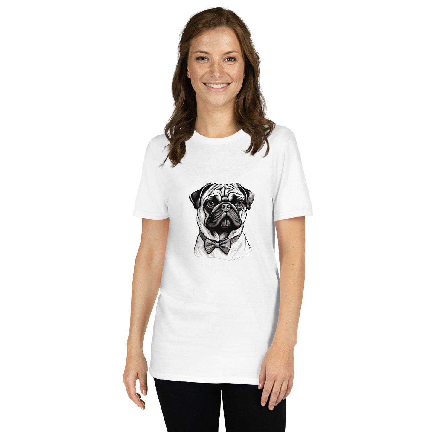 Short-Sleeve Unisex T-Shirt "DOG PUG" id: 71 (PREMIUM)