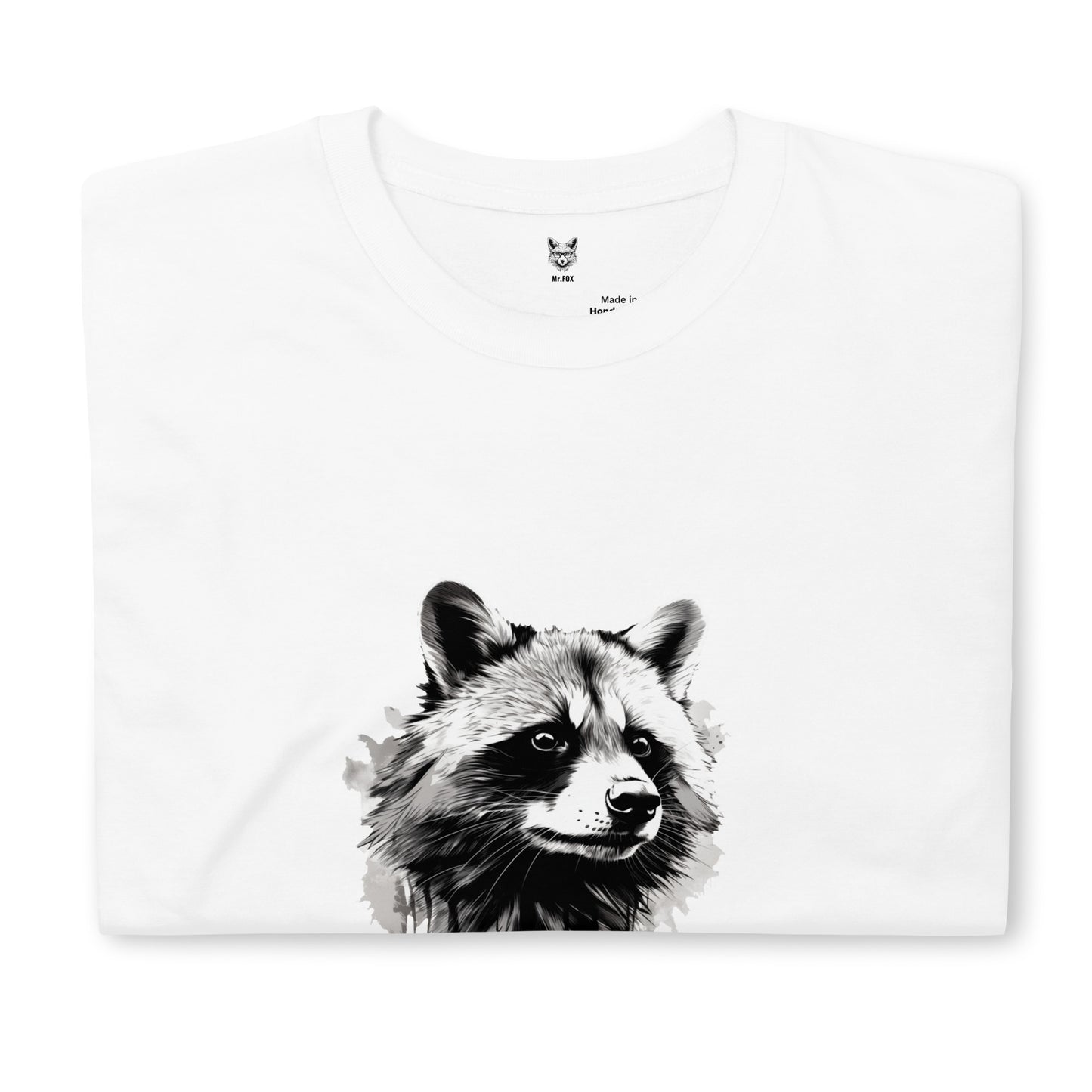 Koszulka unisex z krótkim rękawem „RACCOON” id: 78 (PREMIUM)