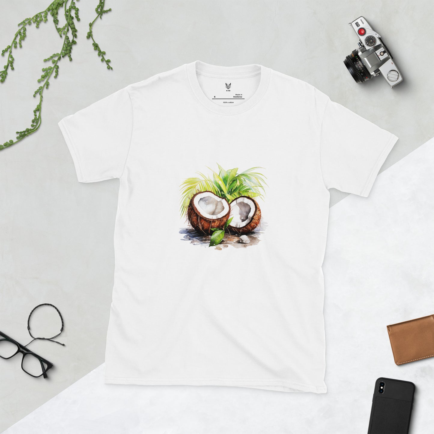 Koszulka unisex z krótkim rękawem „COCONUT” ID: 100 (PREMIUM)