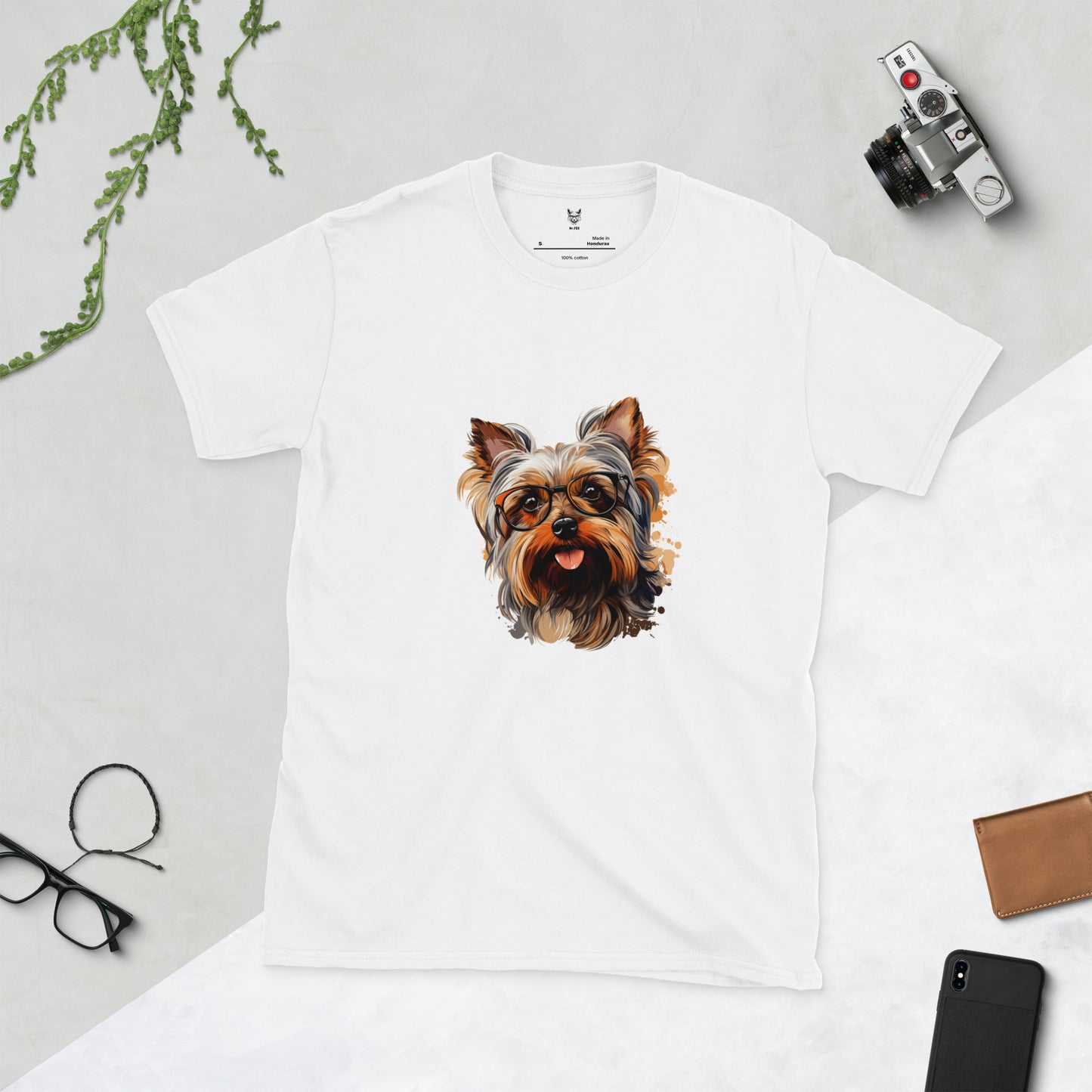 Koszulka unisex z krótkim rękawem „YORKSHIRE TERRIER” id: 93 (PREMIUM)