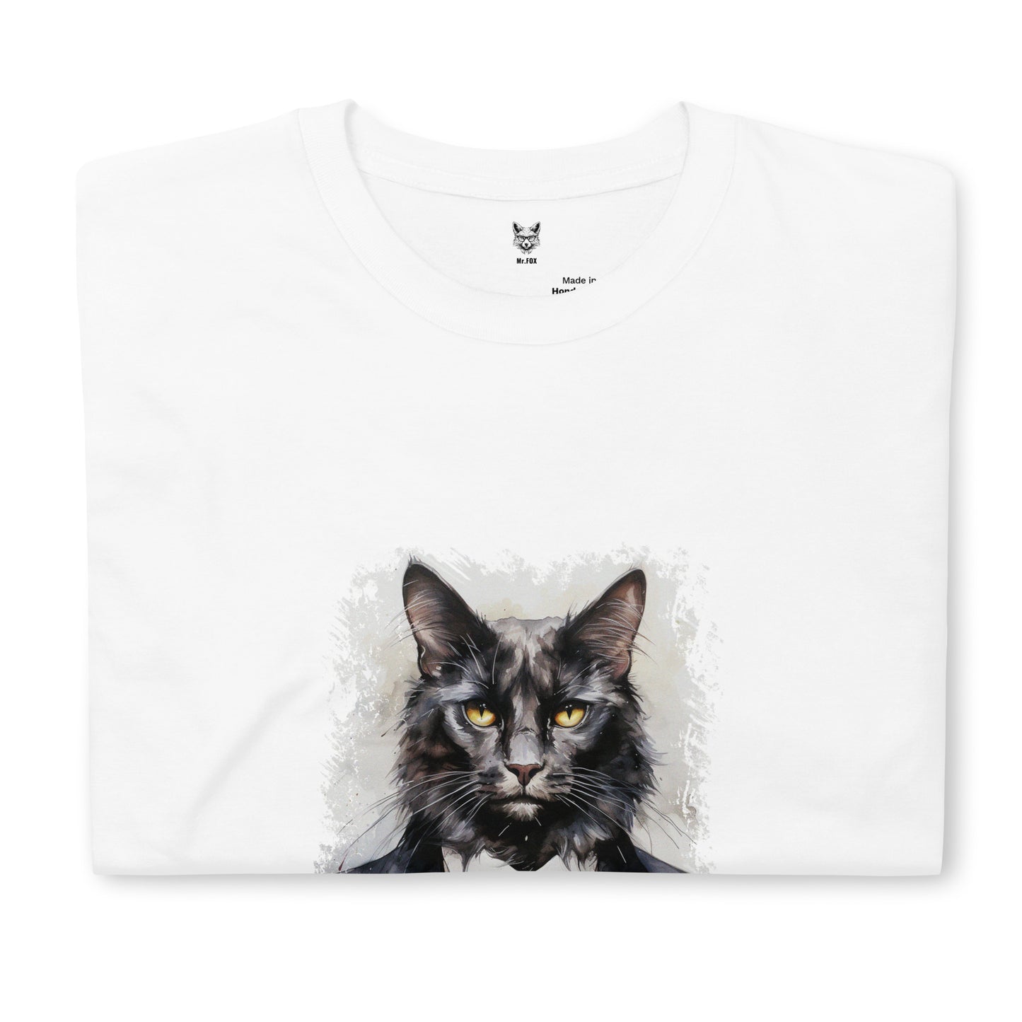 Koszulka unisex z krótkim rękawem "BLACK CAT MAFIA BOSS" ID: 113 (PREMIUM)