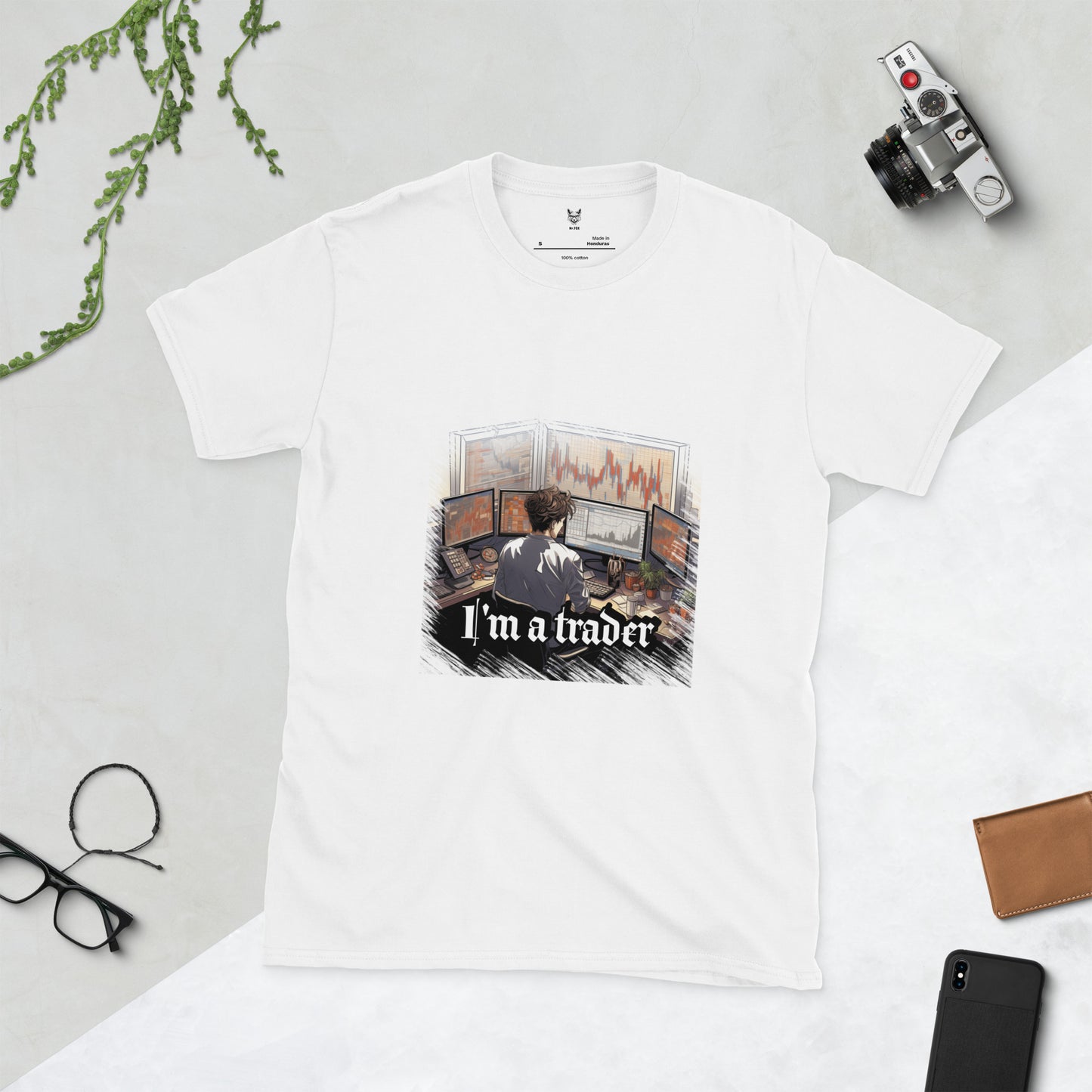 Koszulka unisex z krótkim rękawem „I'm trader” ID: 114 (PREMIUM)