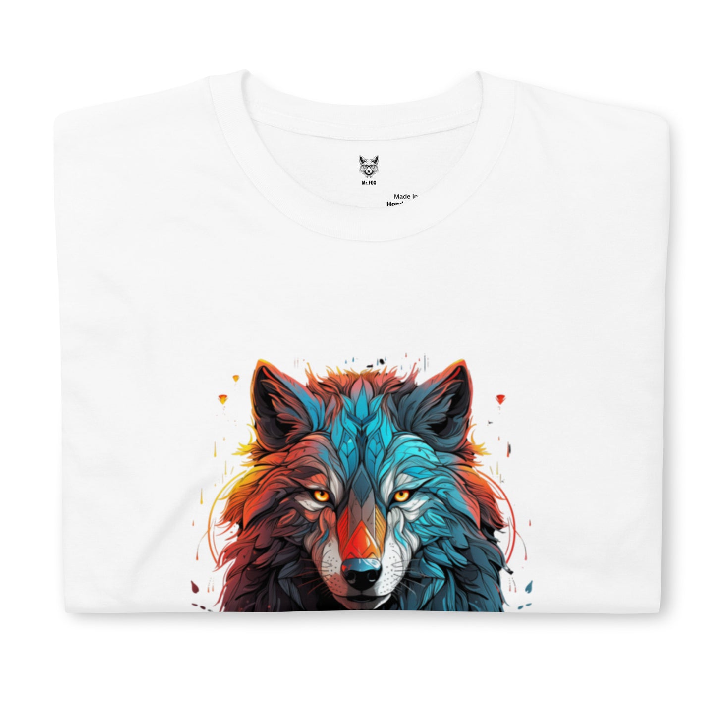 Koszulka unisex z krótkim rękawem "WOLF SHAMAN" ID: 116 (PREMIUM)