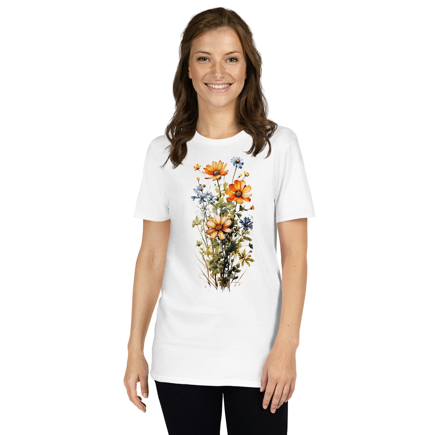 Short-Sleeve Unisex T-Shirt "FLOWERS" ID: 129 (PREMIUM)