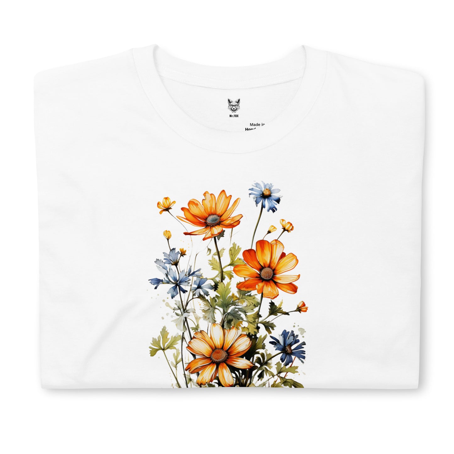 Koszulka unisex z krótkim rękawem „FLOWERS” ID: 129 (PREMIUM)