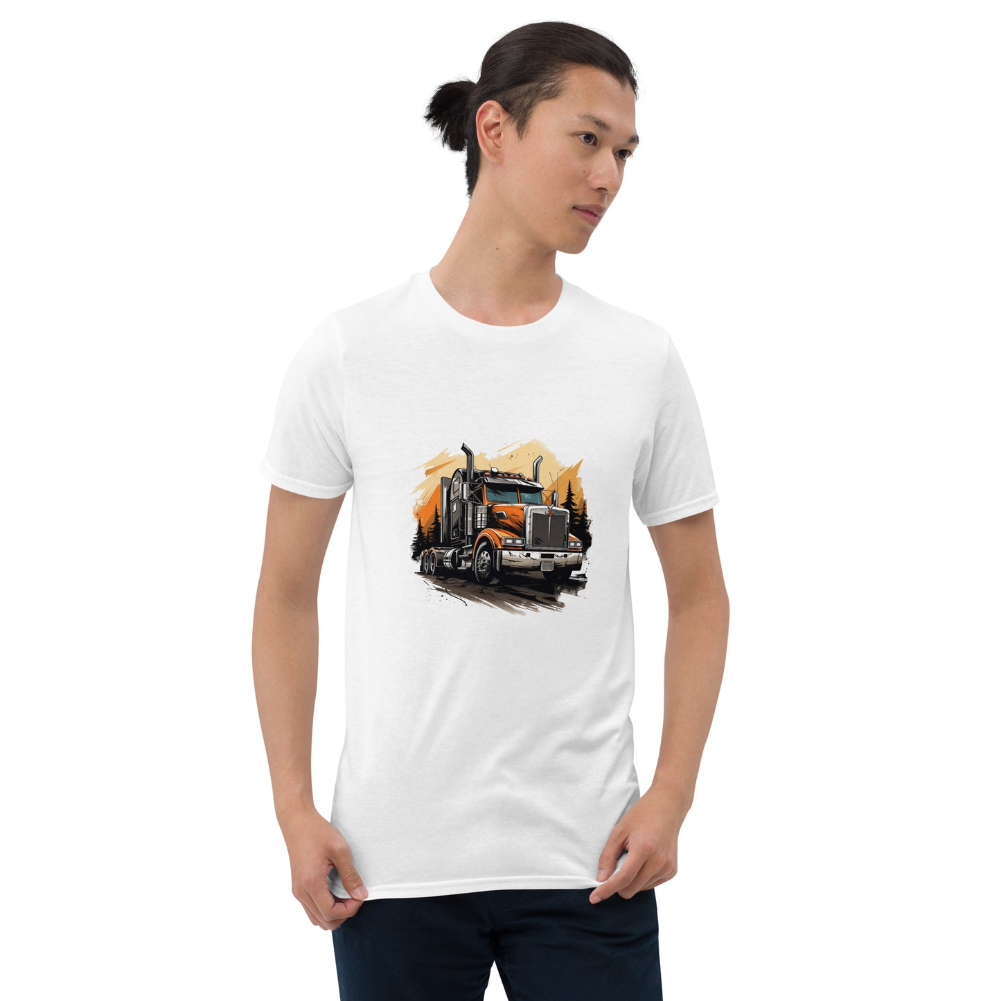 T-shirt unisex z krótkim rękawem „KING OF THE ROADS” ID: 130 (PREMIUM)