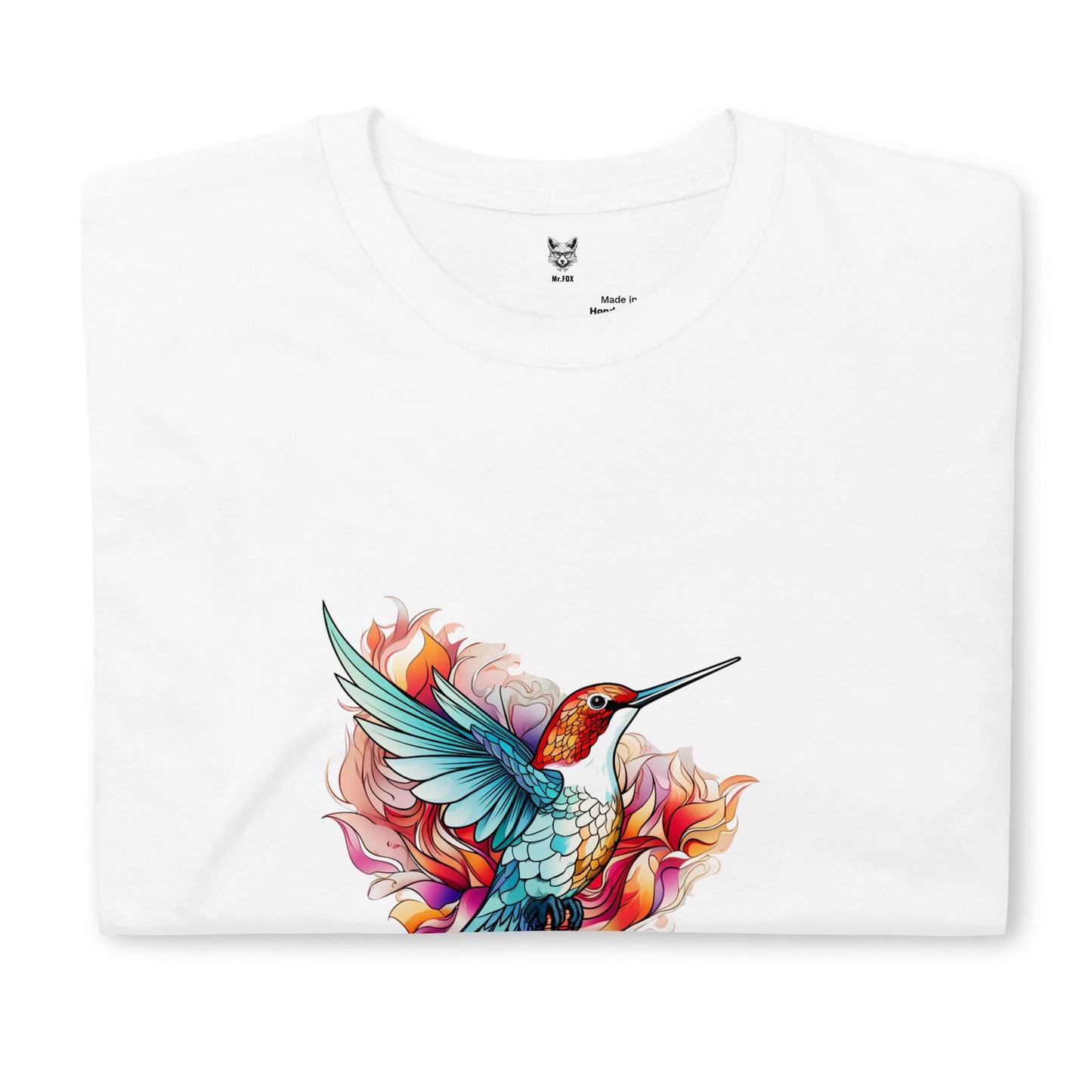 Koszulka unisex z krótkim rękawem „HUMMINGBRI” ID: 131 (PREMIUM)