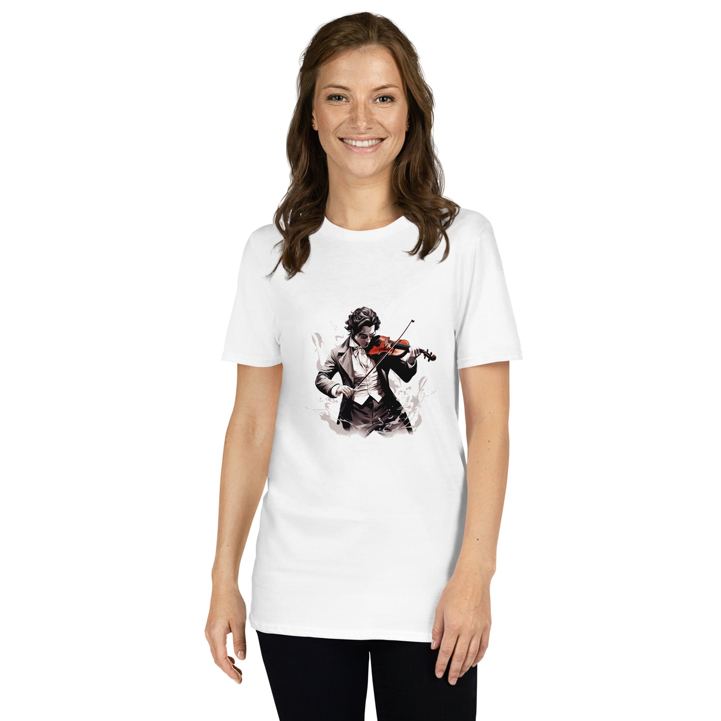 Short-Sleeve Unisex T-Shirt "VIOLINIST" ID: 136 (PREMIUM)