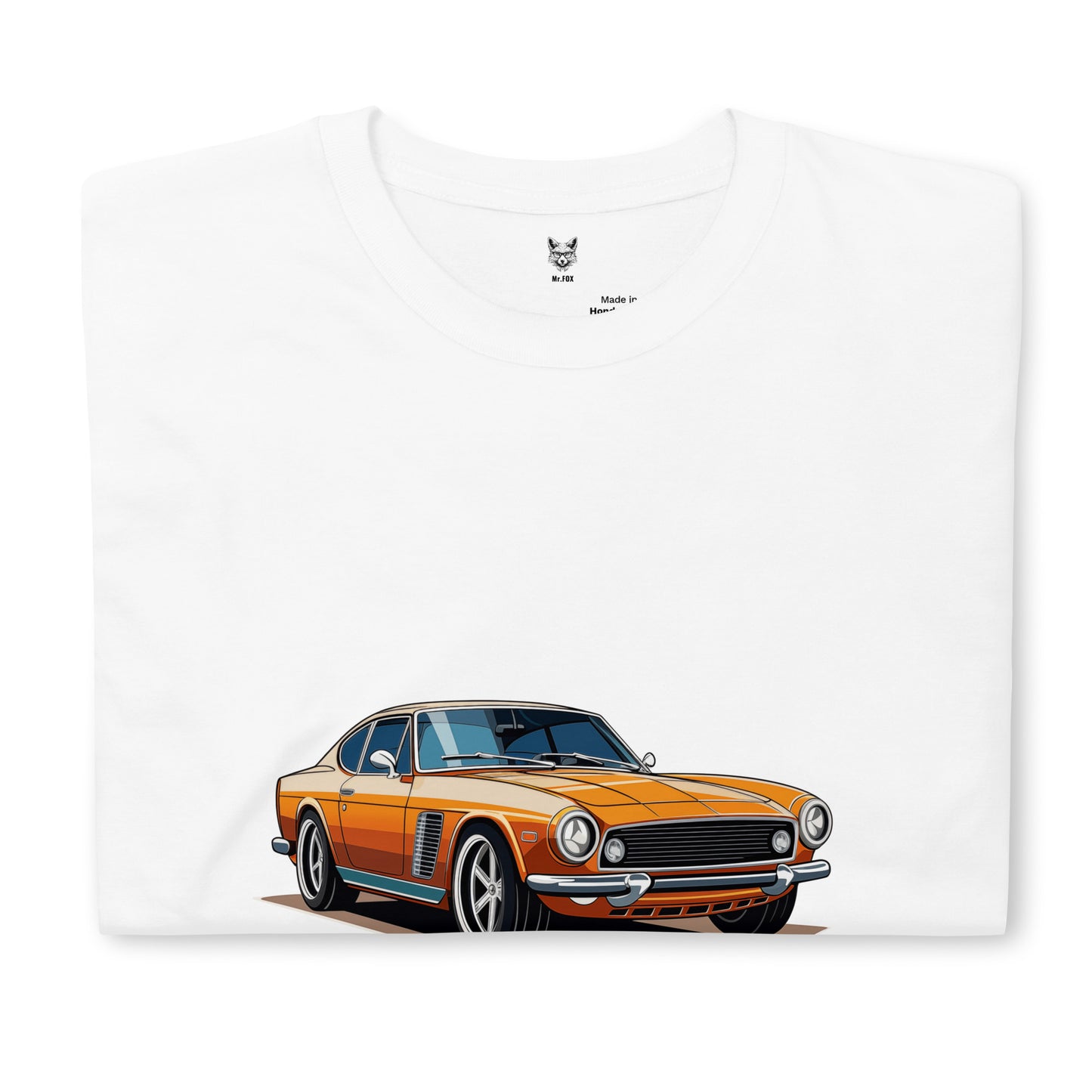 T-shirt unisex z krótkim rękawem „RETRO CAR” ID: 156 (PREMIUM)