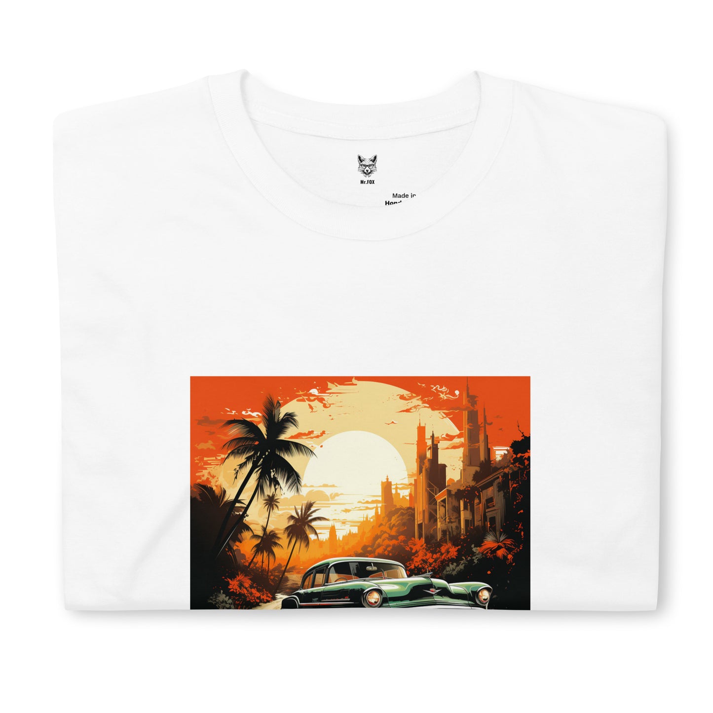 T-shirt unisex z krótkim rękawem „RETRO CAR” ID: 174 (PREMIUM)