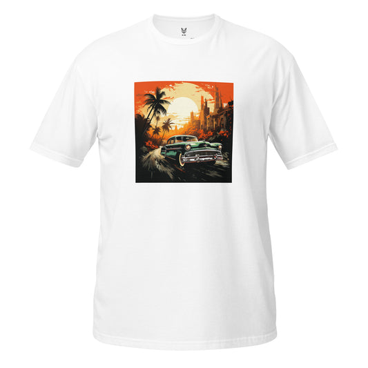 T-shirt unisex z krótkim rękawem „RETRO CAR” ID: 174 (PREMIUM)