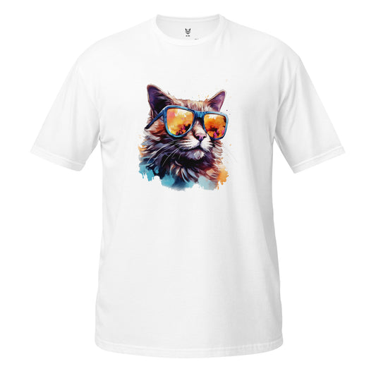 T-shirt unisex z krótkim rękawem „POP ART CAT” ID: 189 (PREMIUM)