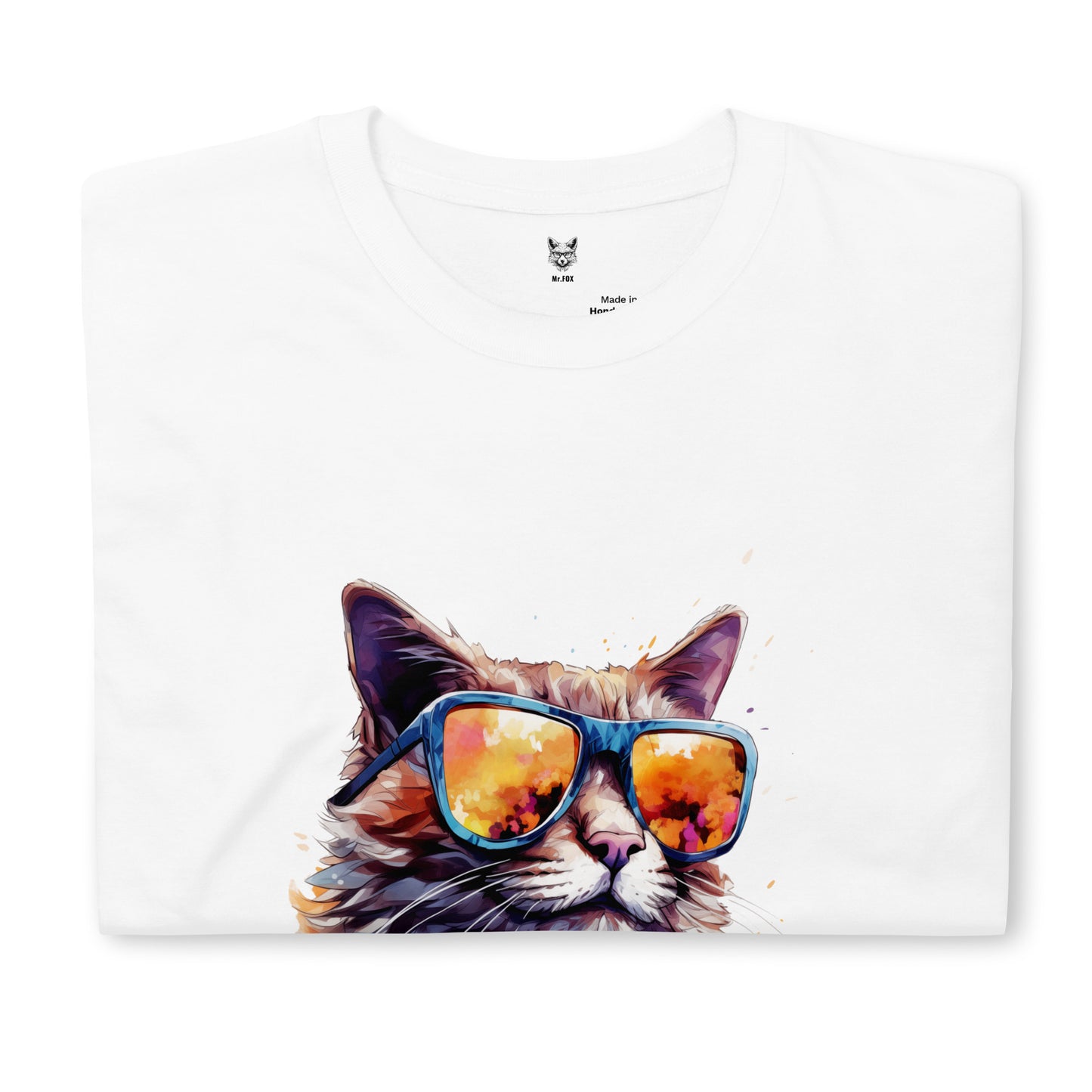 T-shirt unisex z krótkim rękawem „POP ART CAT” ID: 189 (PREMIUM)