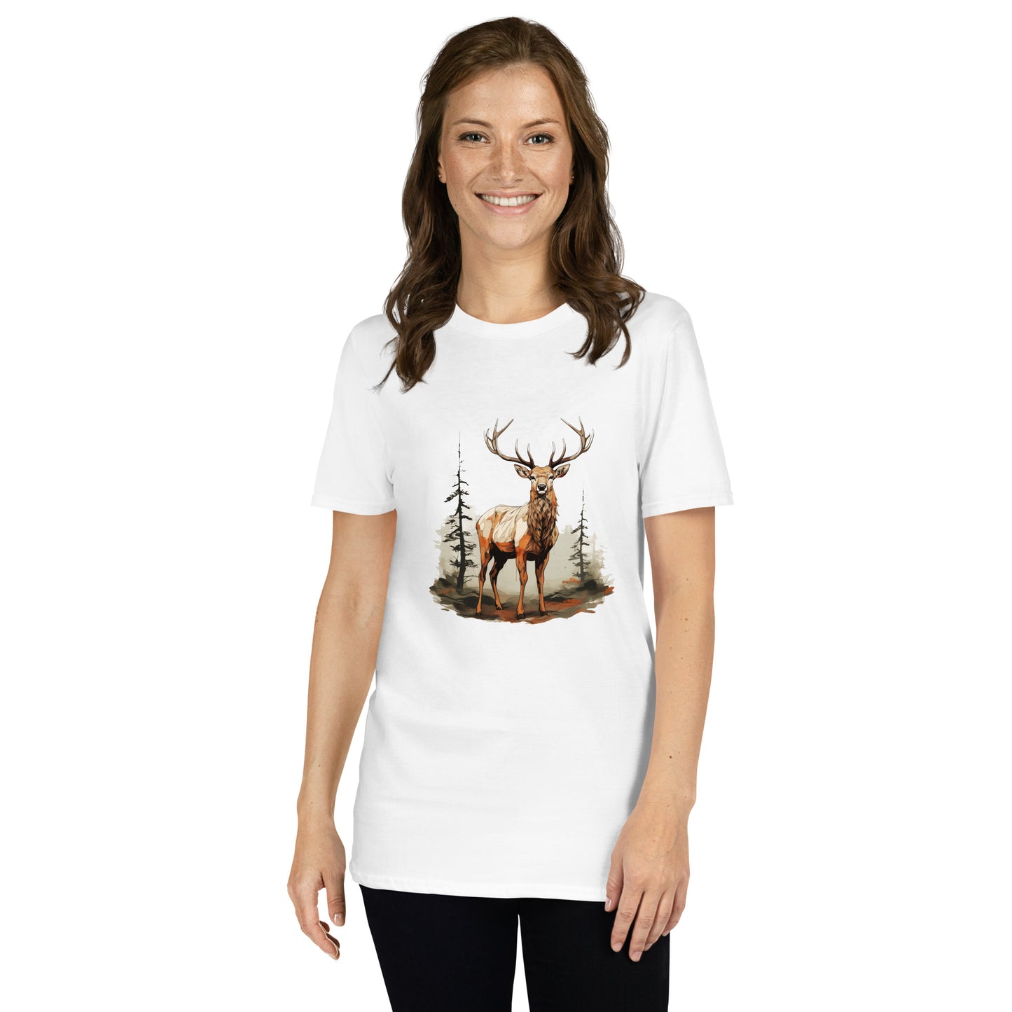 Short-Sleeve Unisex T-Shirt "DEER" ID: 193 (PREMIUM)