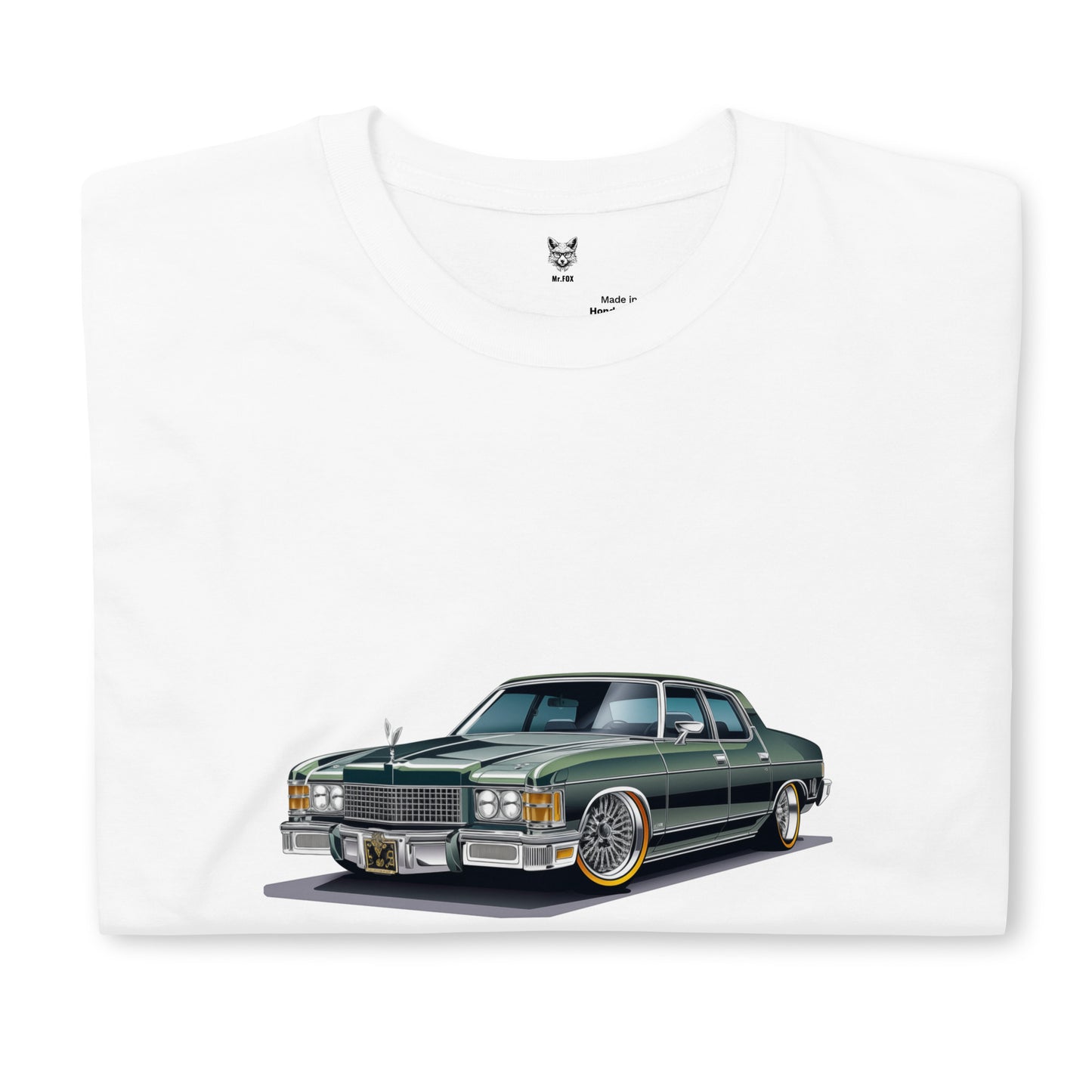 T-shirt unisex z krótkim rękawem „RETRO CAR” ID: 195 (PREMIUM)