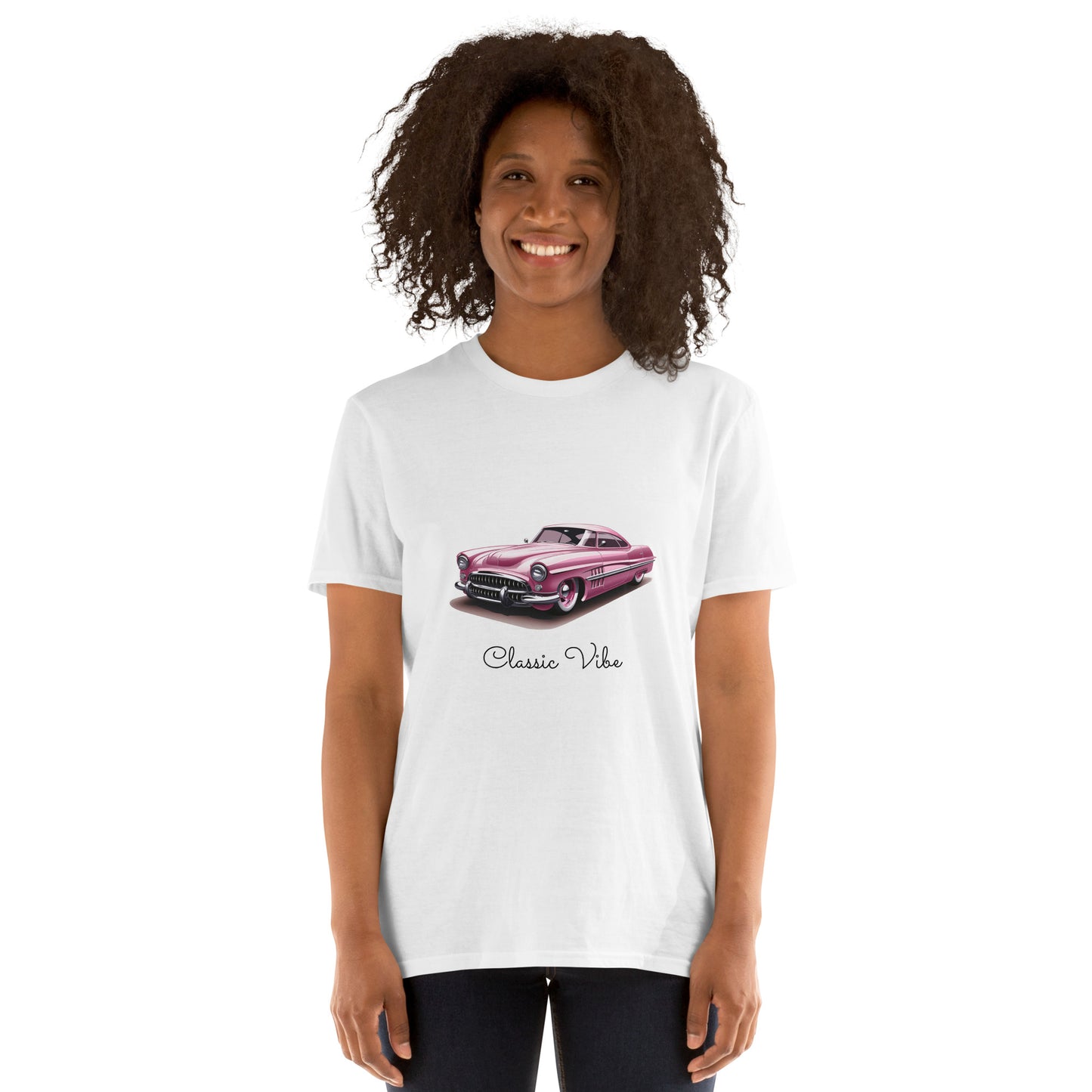 T-shirt unisex z krótkim rękawem „RETRO CAR” id: 65 (PREMIUM)