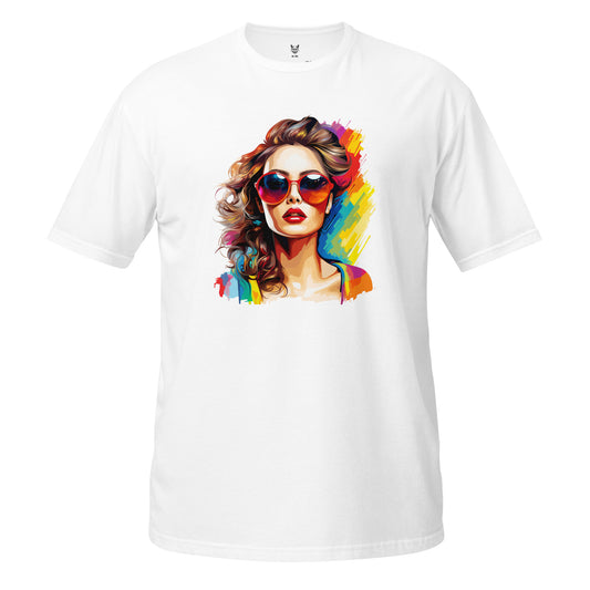 T-shirt unisex z krótkim rękawem „POP ART GIRL” ID: 206 (PREMIUM)