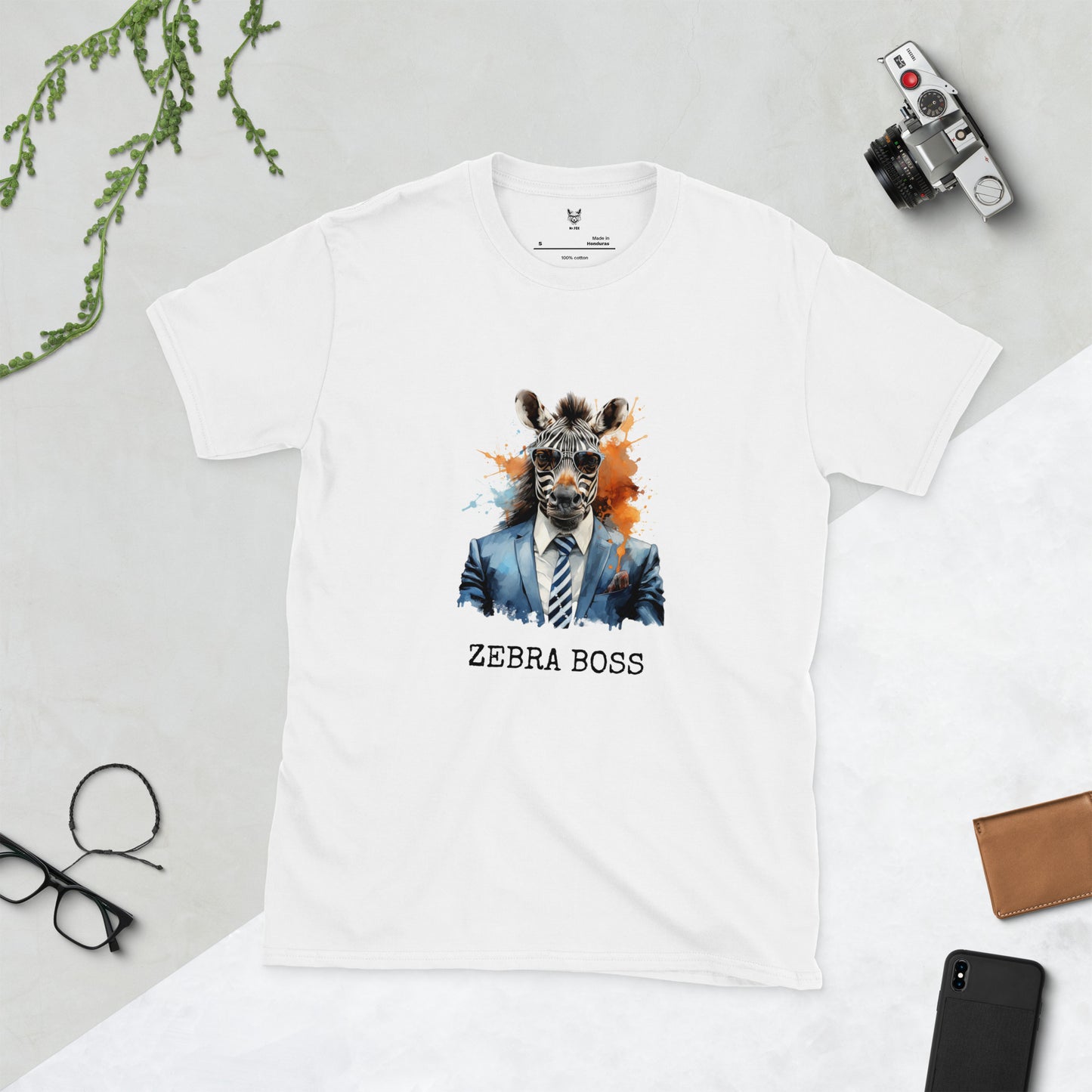 Koszulka unisex z krótkim rękawem „ZEBRA BOSS” ID: 207 (PREMIUM)