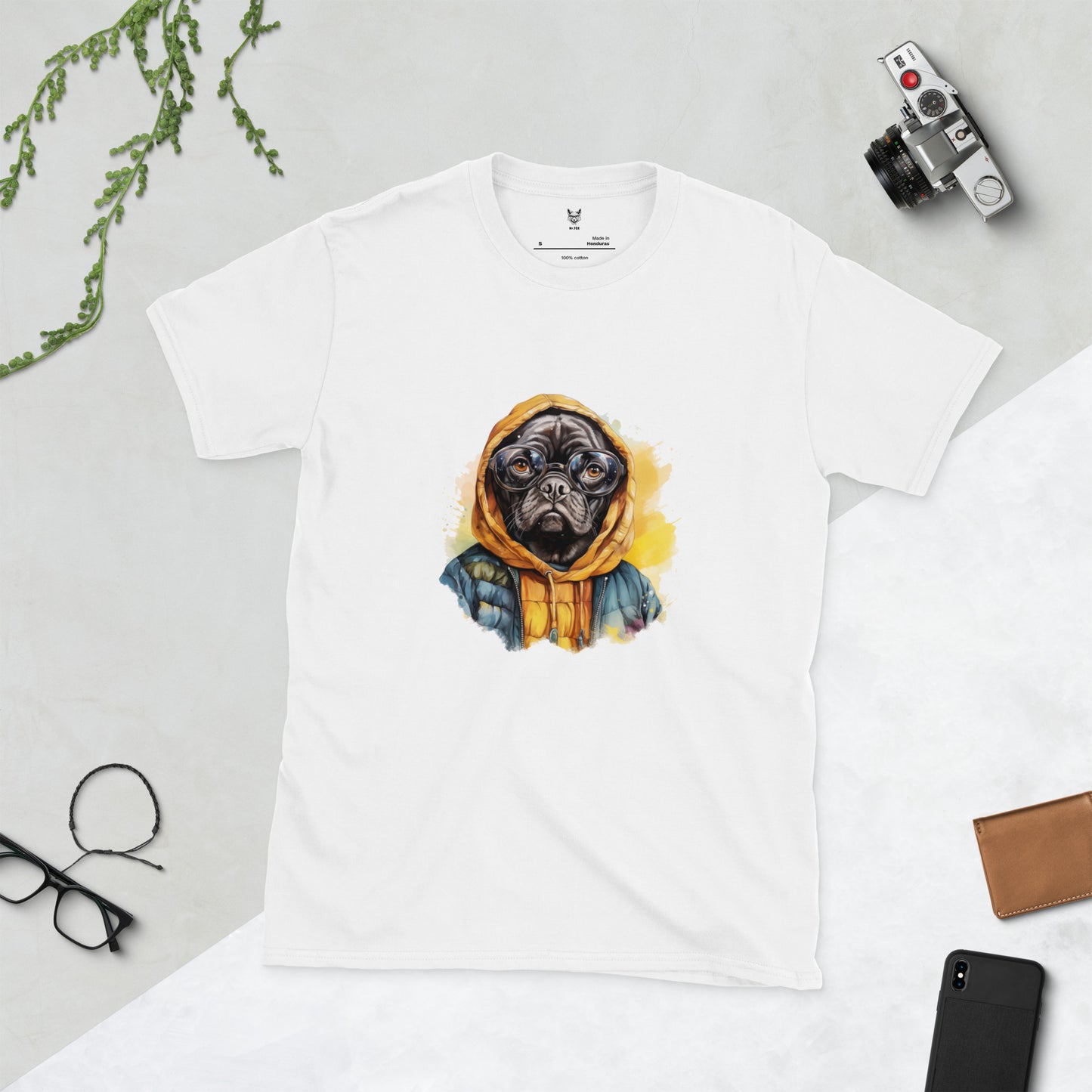 Koszulka unisex z krótkim rękawem "PUG DOG" ID: 213 (PREMIUM)