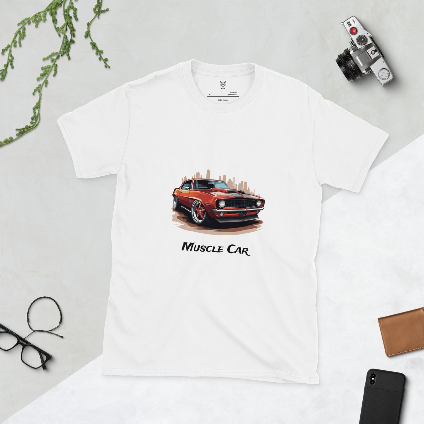 T-shirt unisex z krótkim rękawem „Muscle Car” ID: 219 (PREMIUM)