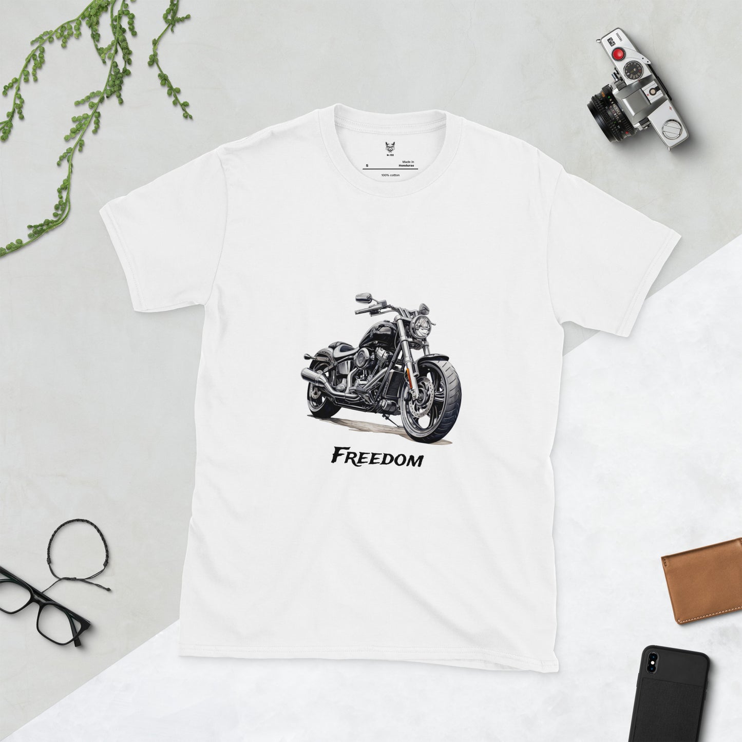 Koszulka unisex z krótkim rękawem „motocykl” ID: 221 (PREMIUM)