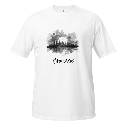 T-shirt unisex z krótkim rękawem „City Chicago” ID: 242 (PREMIUM)