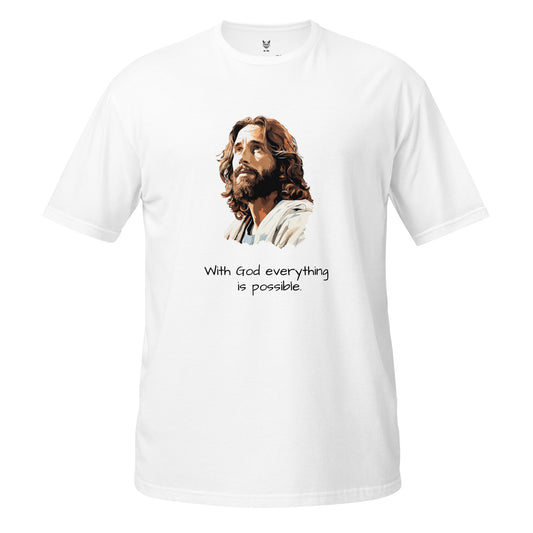 Short-Sleeve Unisex T-Shirt "With God everything is possible." ID: 268 (PREMIUM)