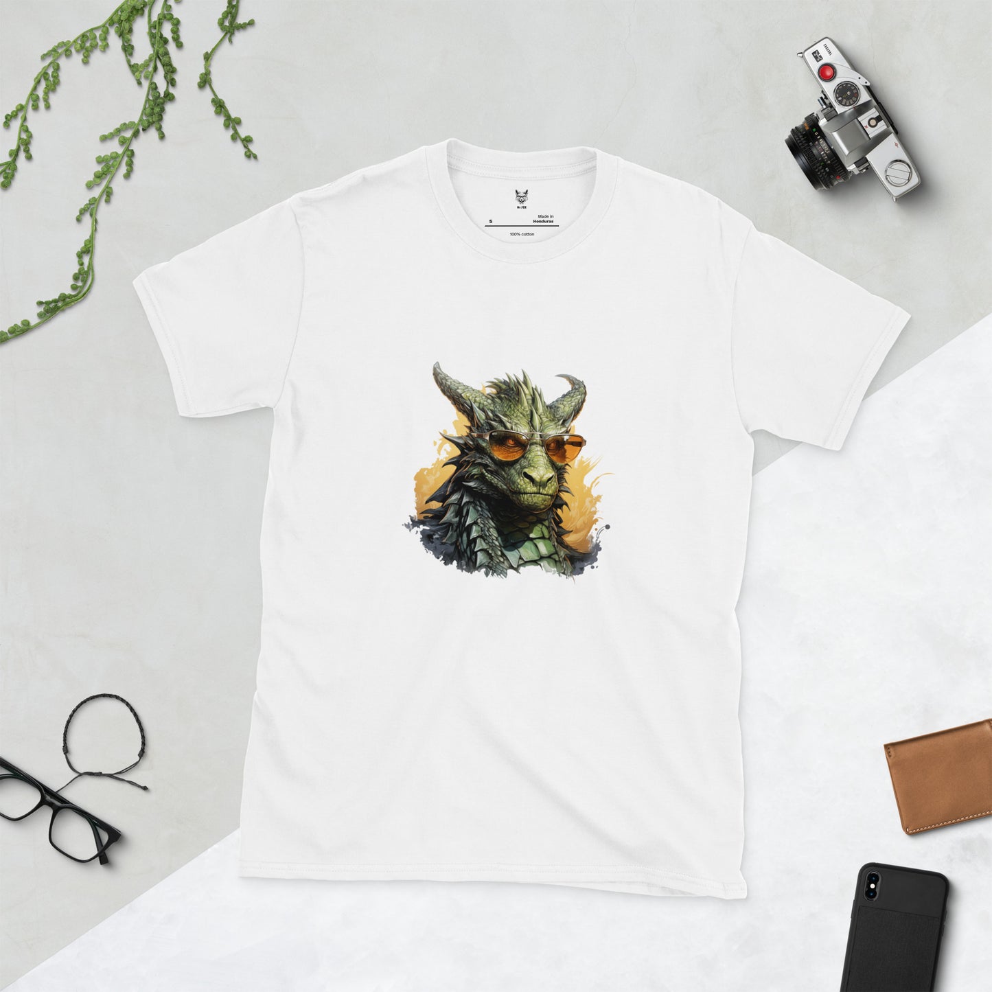 T-Shirt unisex z krótkim rękawem „ZIELONY SMOK” ID: 279 (PREMIUM)