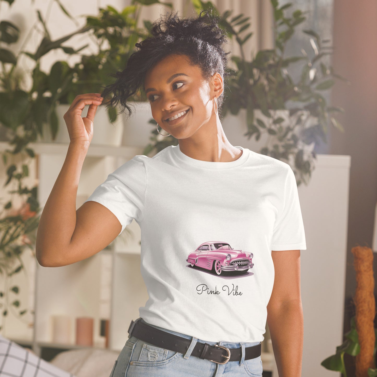 T-shirt unisex z krótkim rękawem „RETRO CAR” ID: 299 (PREMIUM)