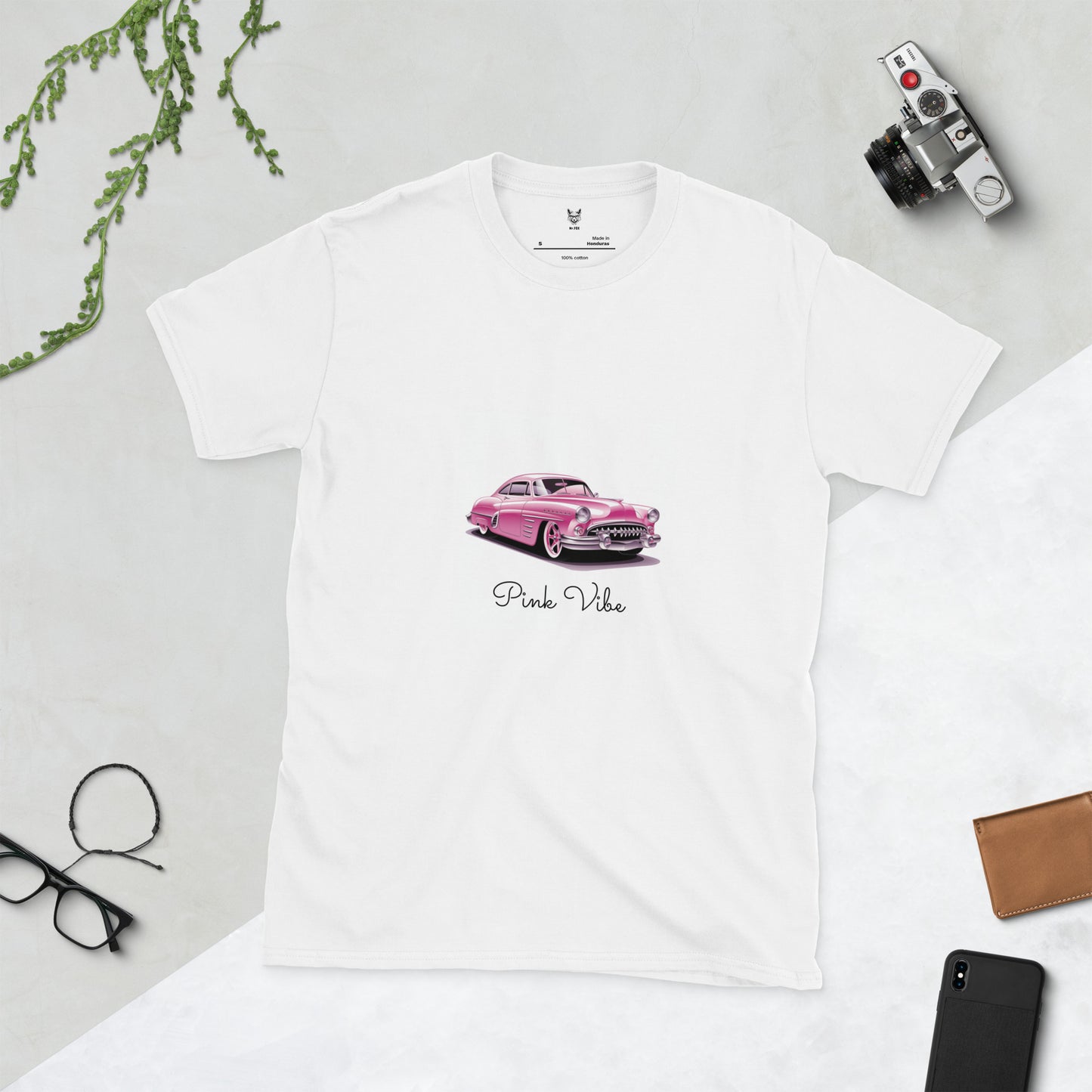 T-shirt unisex z krótkim rękawem „RETRO CAR” ID: 299 (PREMIUM)