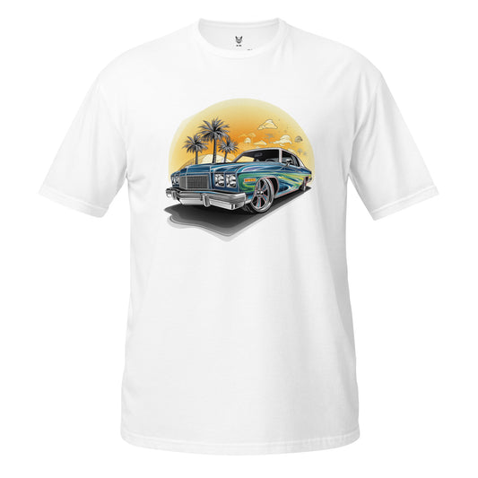 T-shirt unisex z krótkim rękawem „RETRO CAR” ID: 308 (PREMIUM)