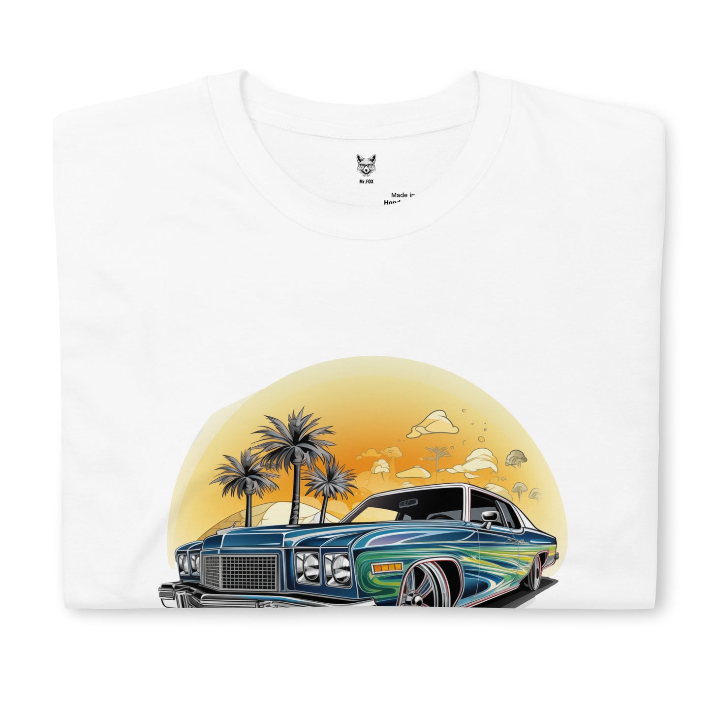 T-shirt unisex z krótkim rękawem „RETRO CAR” ID: 308 (PREMIUM)