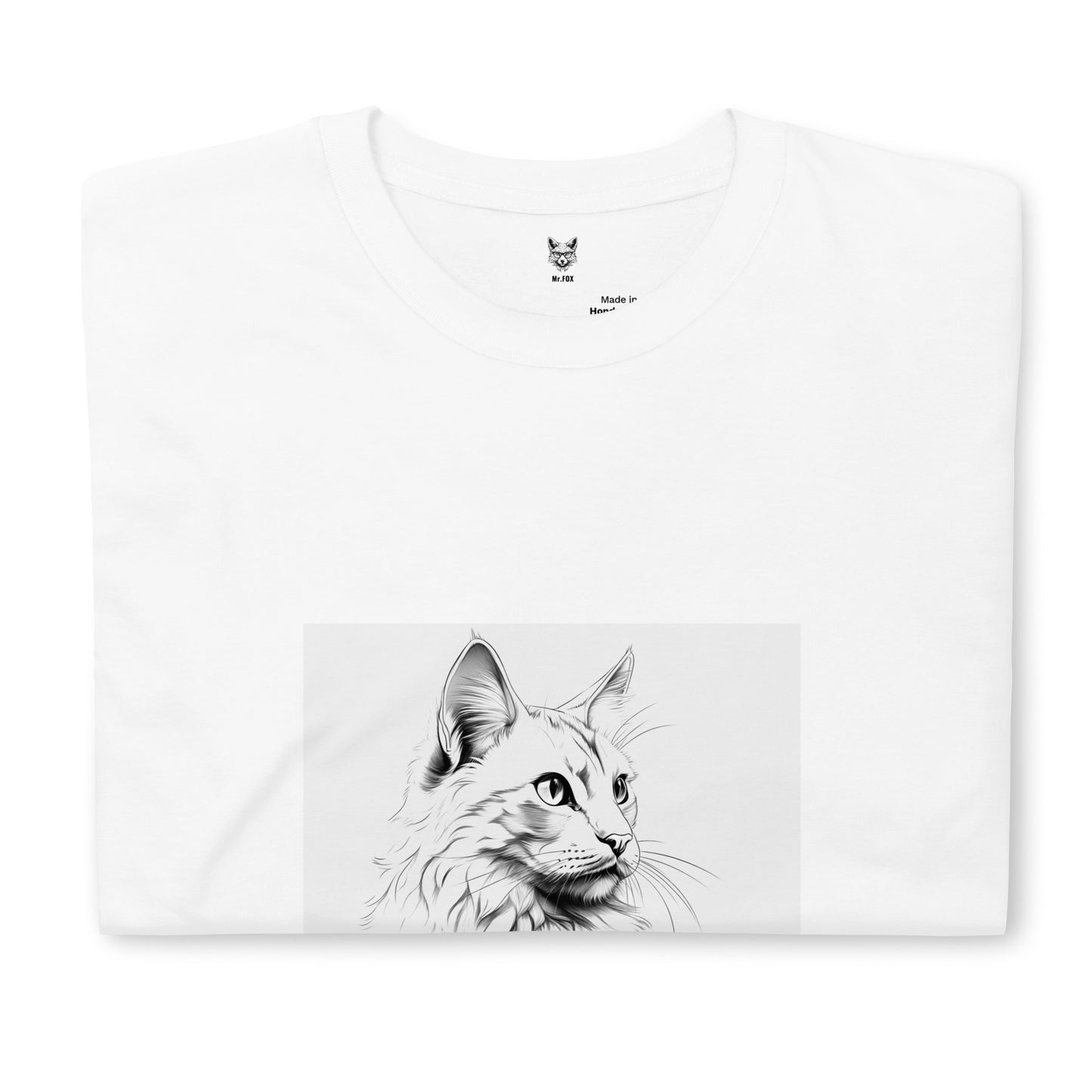 Футболка унисекс с коротким рукавом "WHITE CAT" ID: 354 (ПРЕМИУМ)