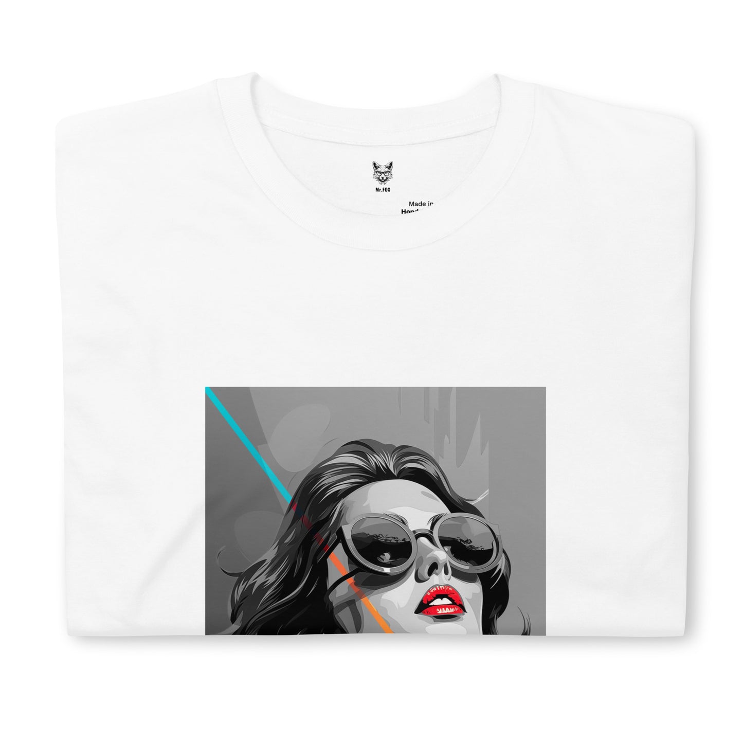 T-shirt unisex z krótkim rękawem „POP ART GIRL” ID: 360 (PREMIUM)