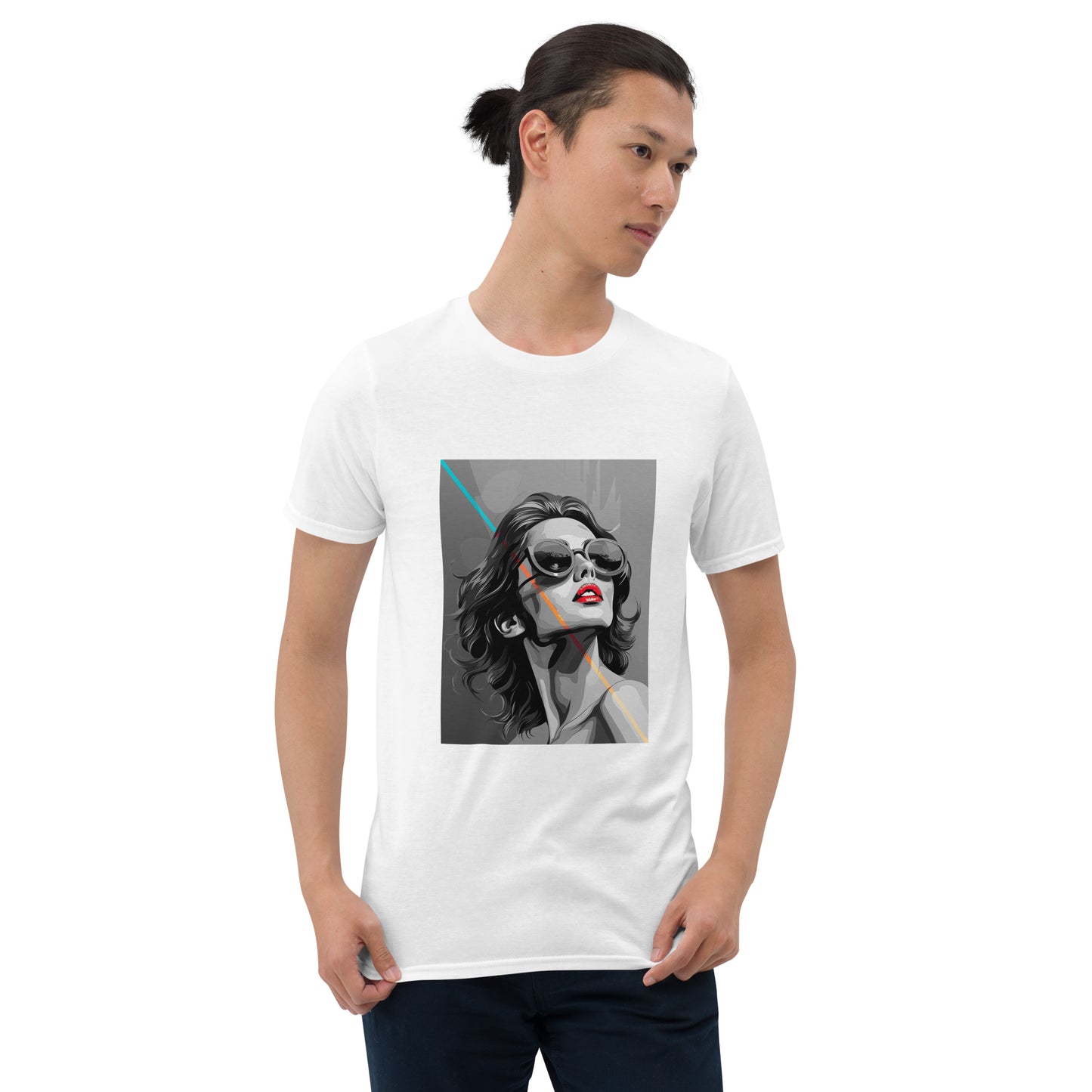 T-shirt unisex z krótkim rękawem „POP ART GIRL” ID: 360 (PREMIUM)