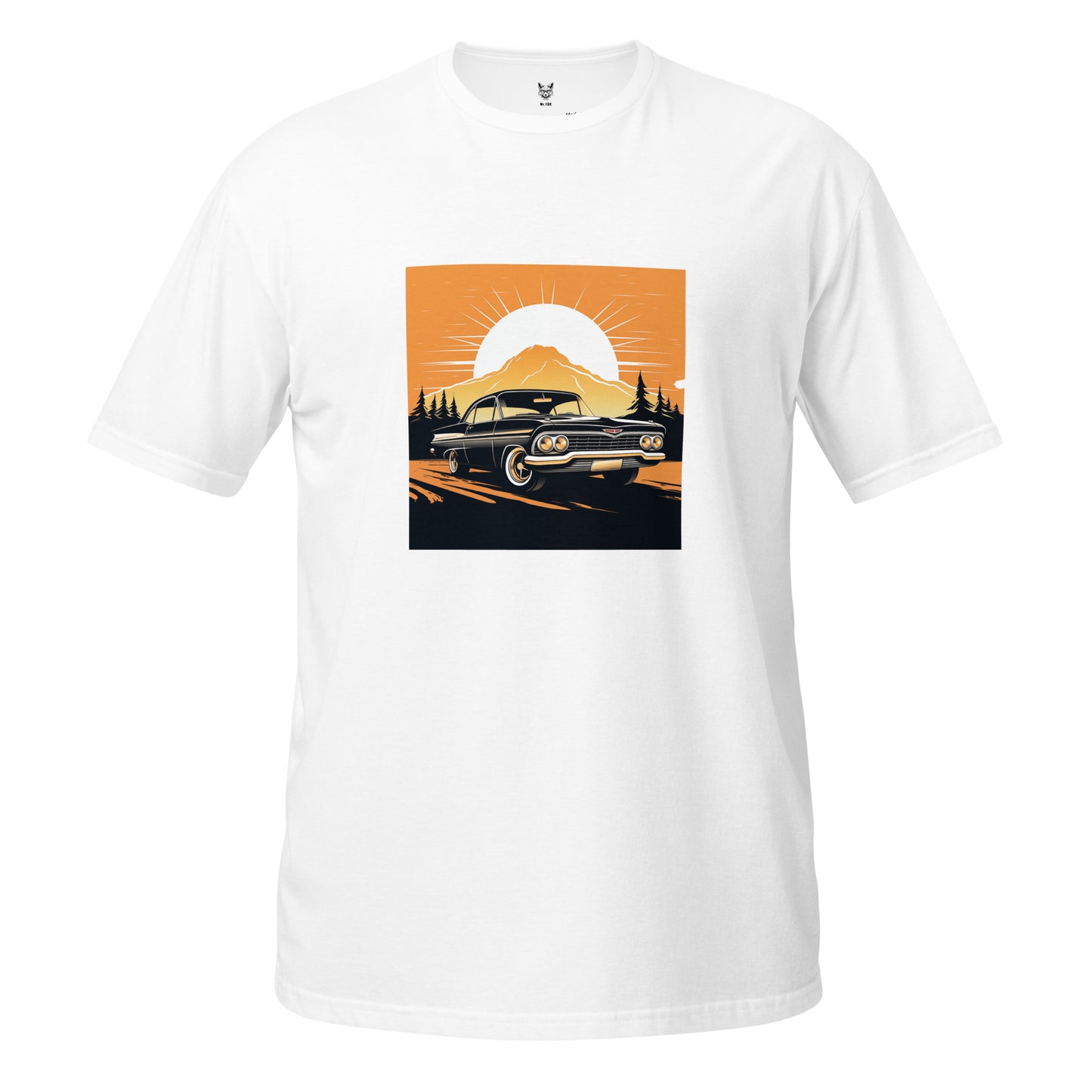 T-shirt unisex z krótkim rękawem „RETRO CAR” ID: 363 (PREMIUM)