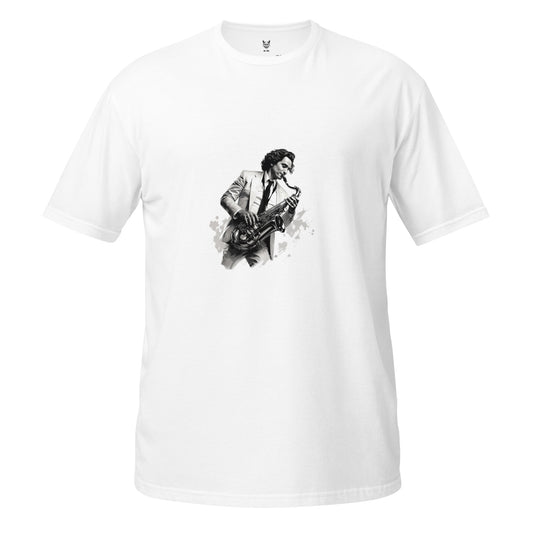 Short-Sleeve Unisex T-Shirt "SAXOPHONIST" ID: 366 (PREMIUM)