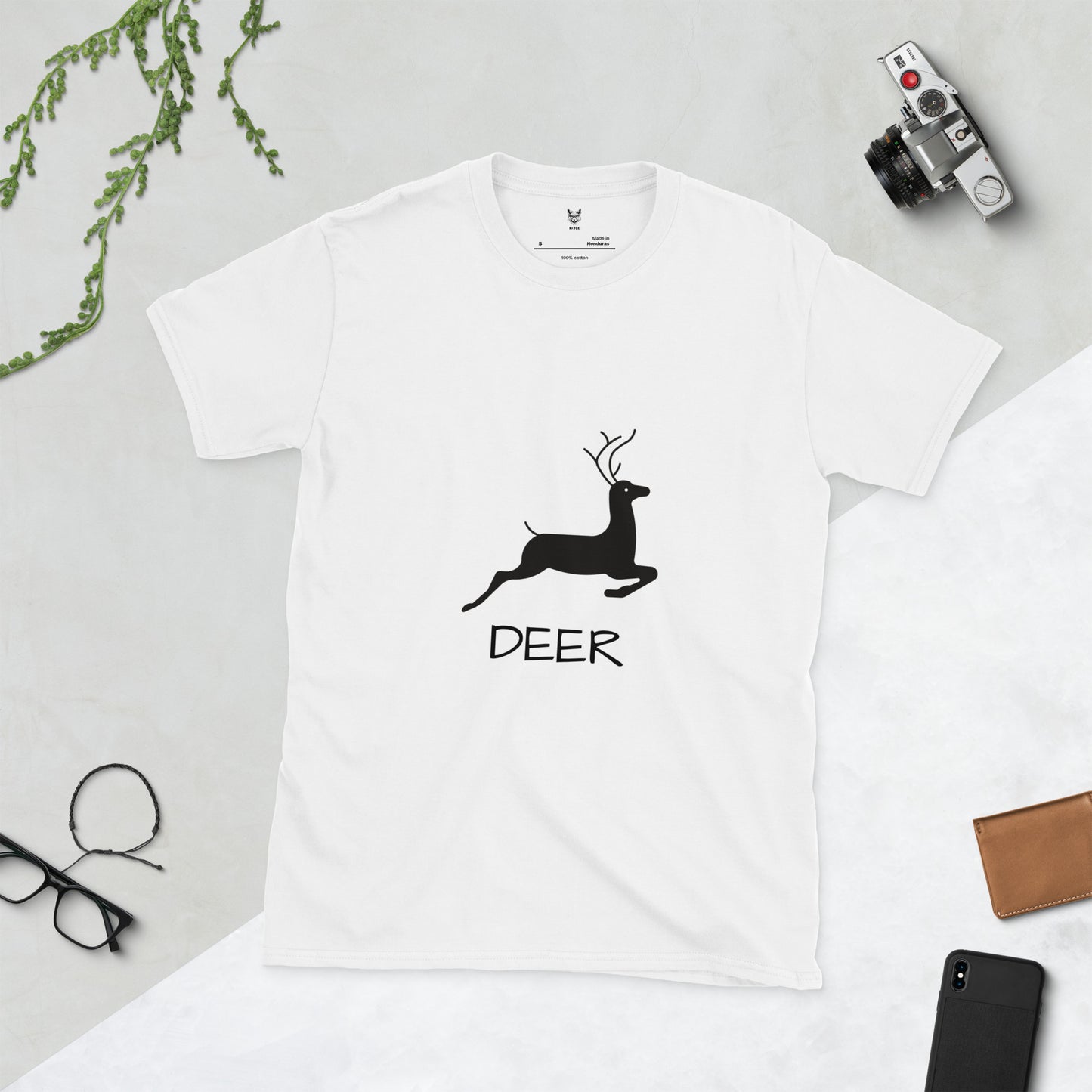 Short-Sleeve Unisex T-Shirt "DEER" ID: 388 (PREMIUM)