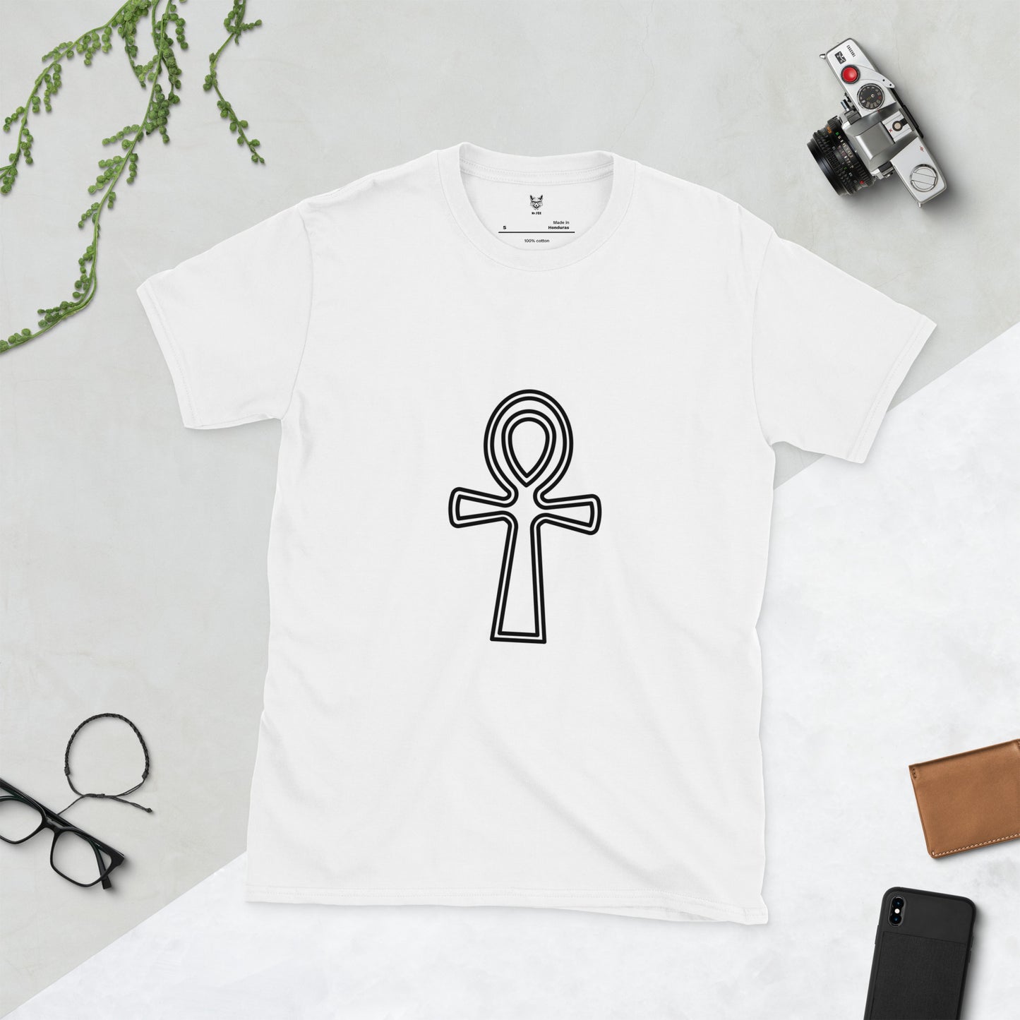 Koszulka unisex z krótkim rękawem „ANKH” ID: 395 (PREMIUM)