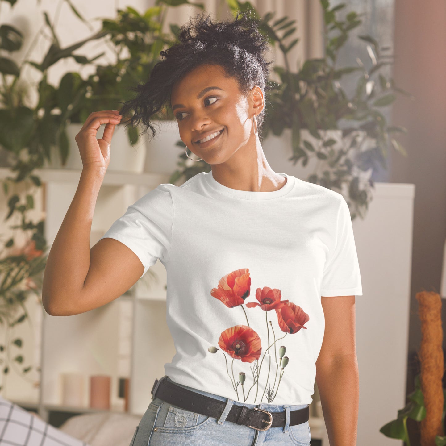 Short-Sleeve Unisex T-Shirt "FLOWERS" ID: 398 (PREMIUM)