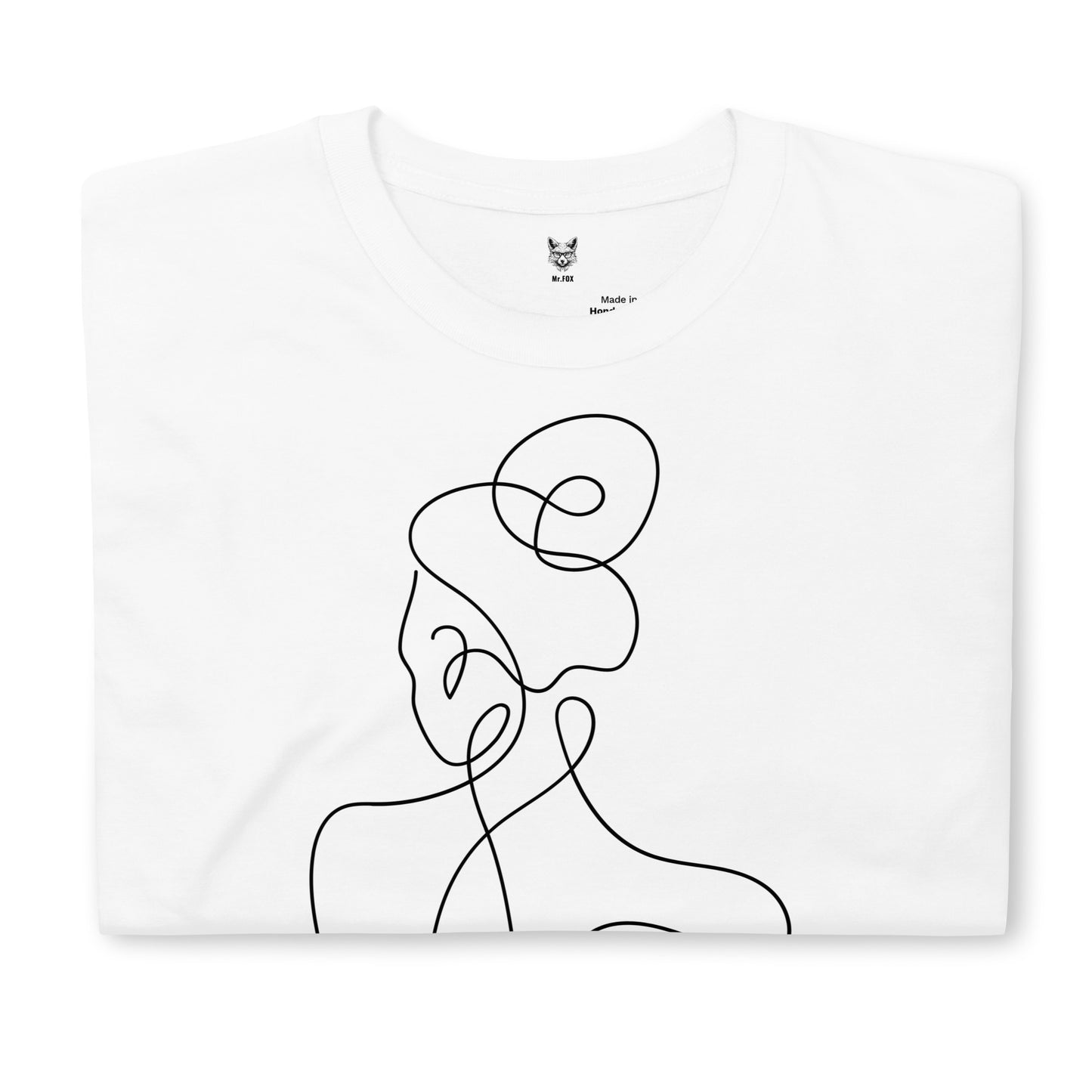 T-Shirt unisex z krótkim rękawem „LINEAR GIRL” ID: 399 (PREMIUM)