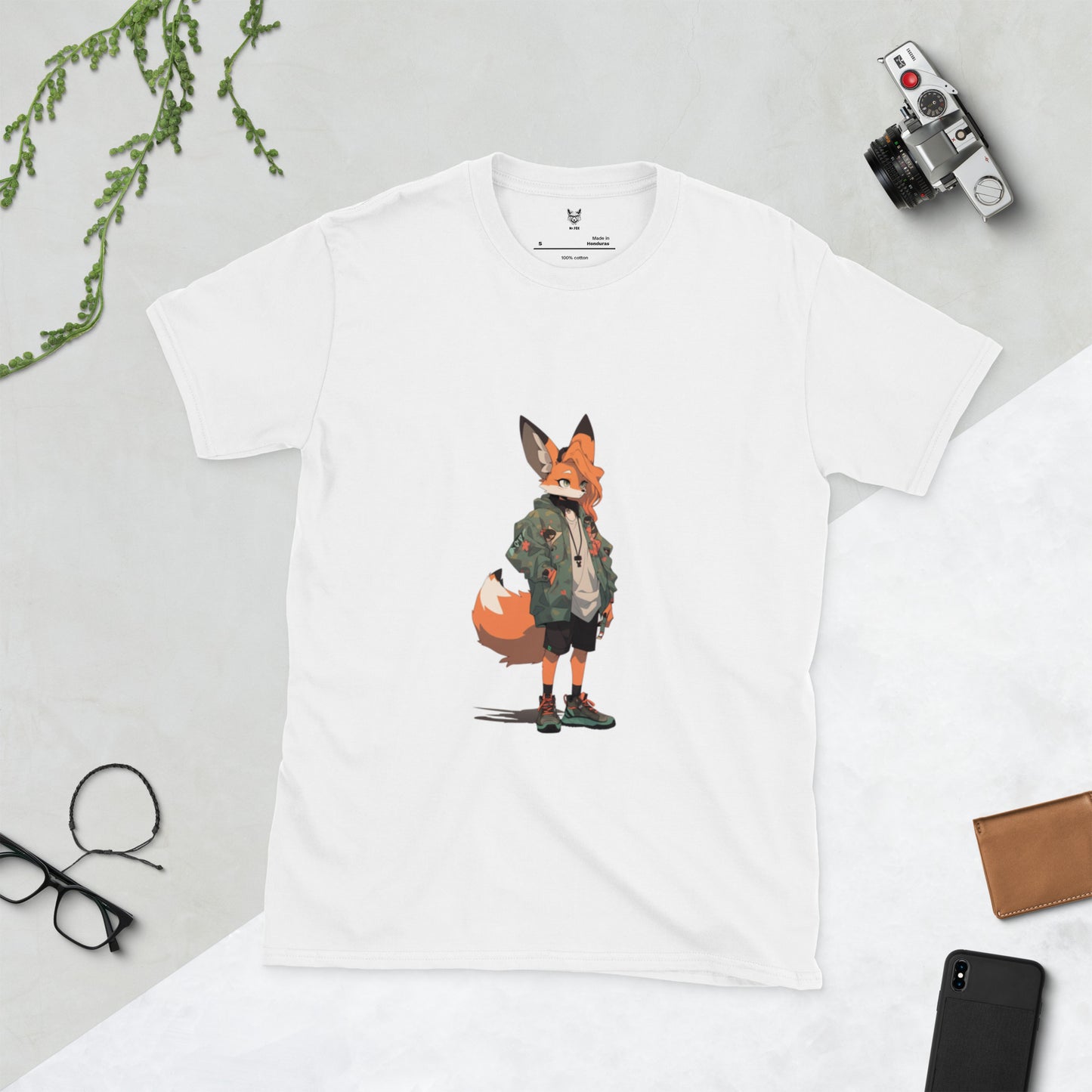 Koszulka unisex z krótkim rękawem „FOX ANIME” ID: 406 (PREMIUM)